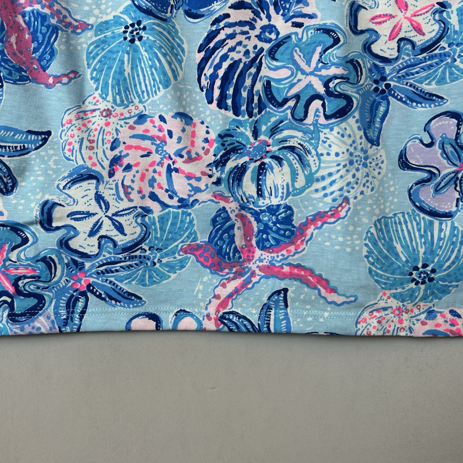 Lilly Pulitzer Dress Small Pink Blue Shells Starfish Dev Bahamas Beachcomber