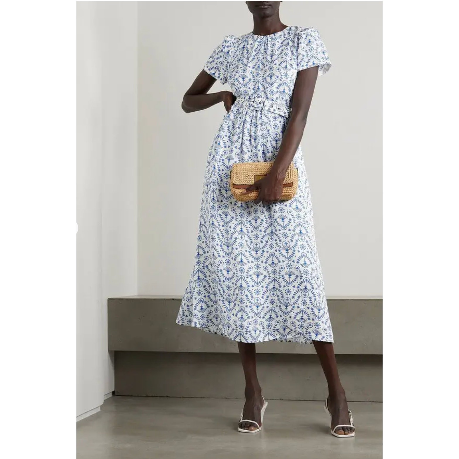 CEFINN Nina Printed Jaquard Midi Dress Size 8