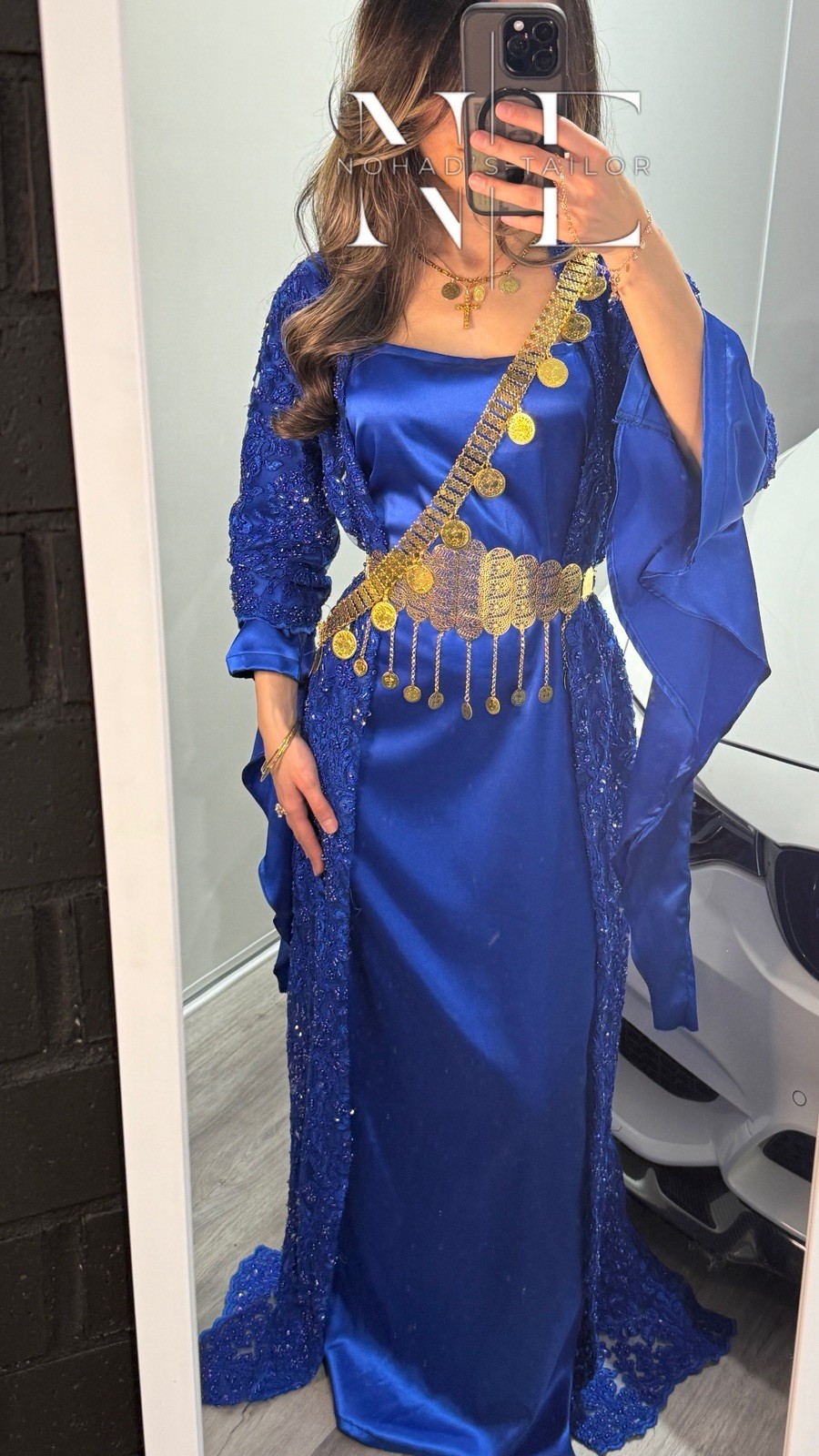 Royal Blue Kurdish Gown (Jilli Kurdi)