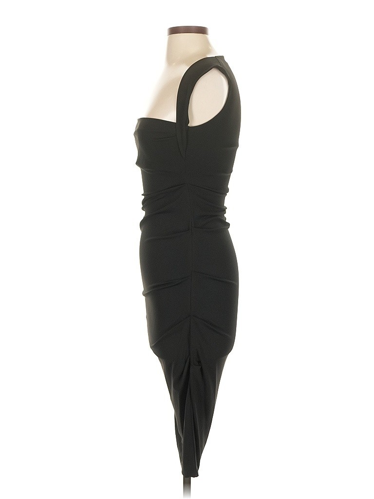 Nicole Miller Collection Black Ruched Bodycon Cocktail Dress Size S Excellent