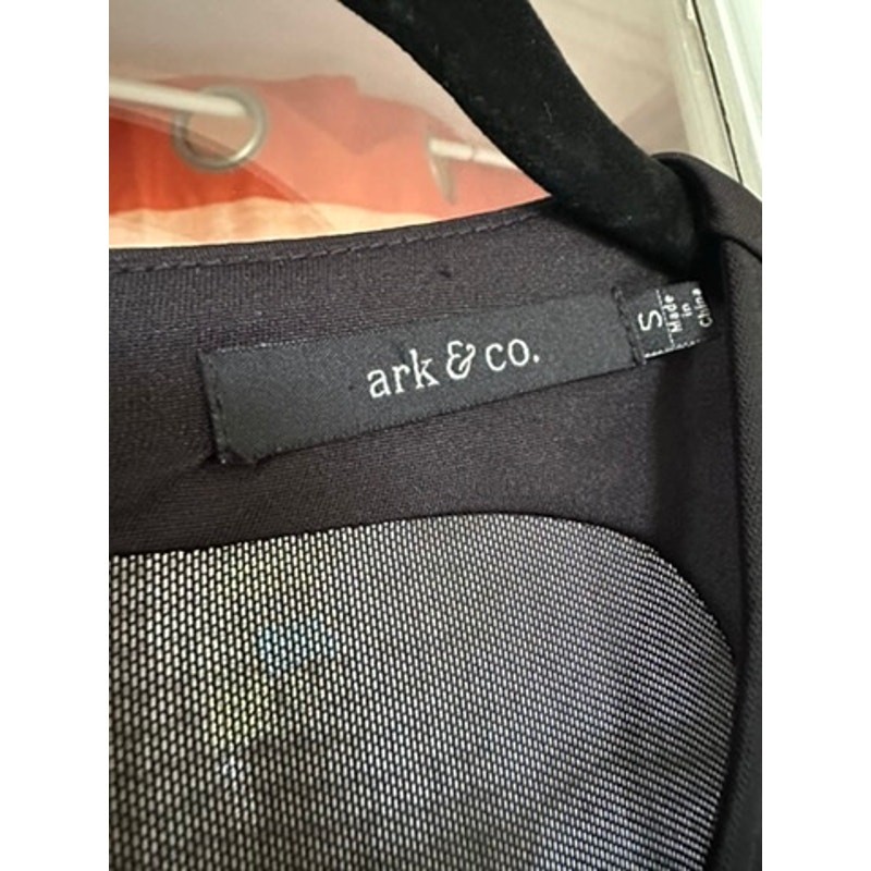 Ark & Co Black Bodycon Dress with Mesh Cutouts S