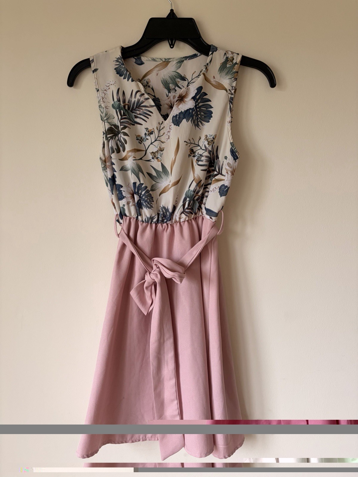 Junior Dress Small Pink Floral Summer
