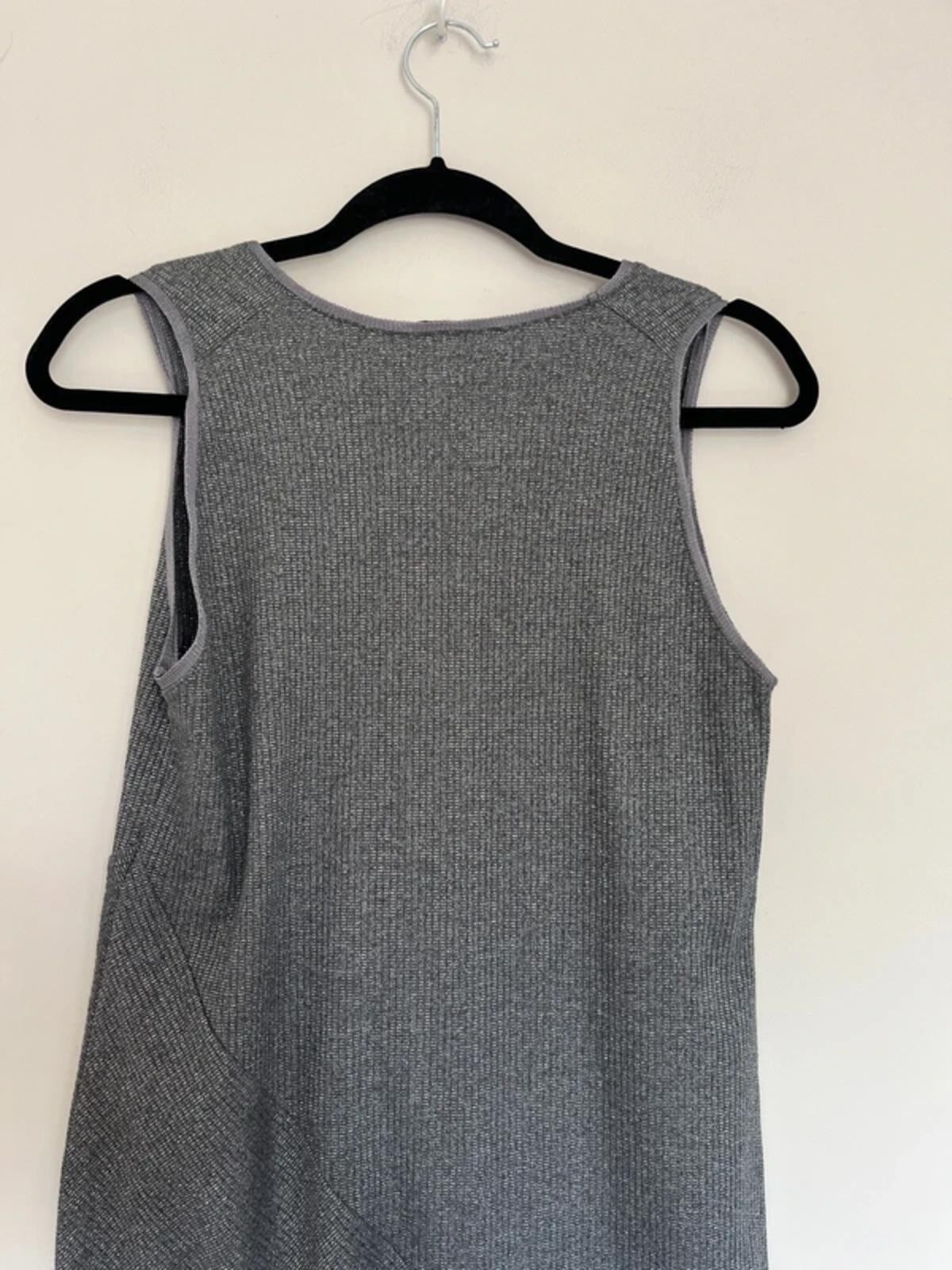 Mango Grey sparkly sleeveless dress – Size L, UK 12