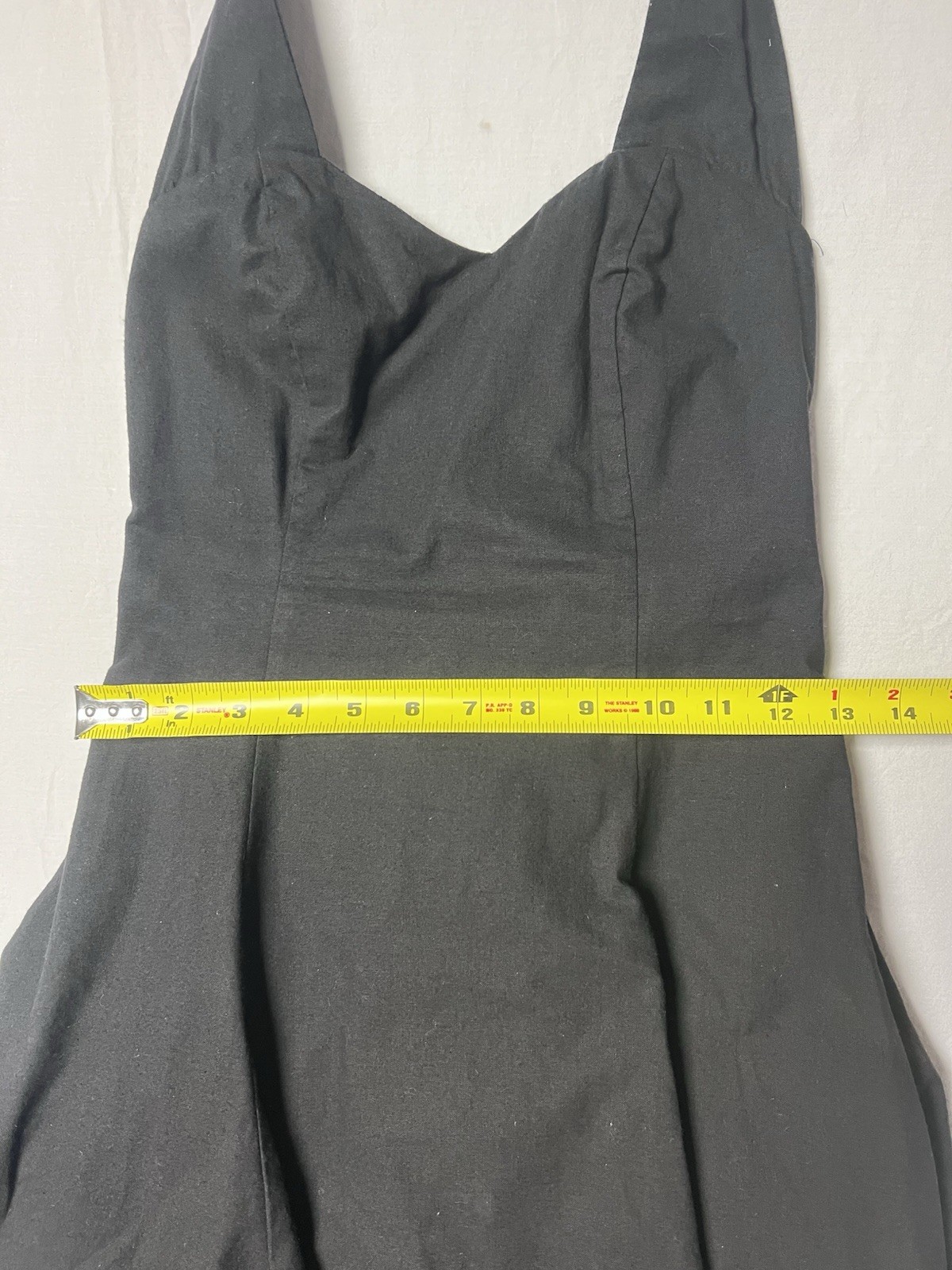 Vintage DBA LA Black Halter Dress Sweetheart Neck Pinup Cocktail Dance Party y2k