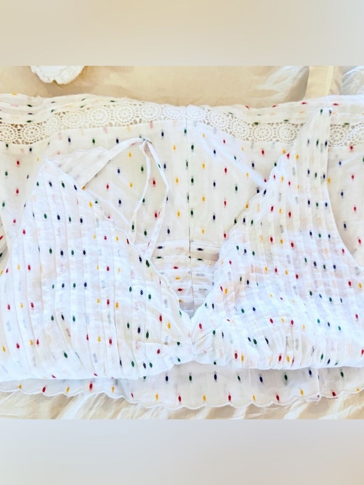 Never a Wallflower Elle Shirt Dress Primary Swiss Dot NWT Size XS