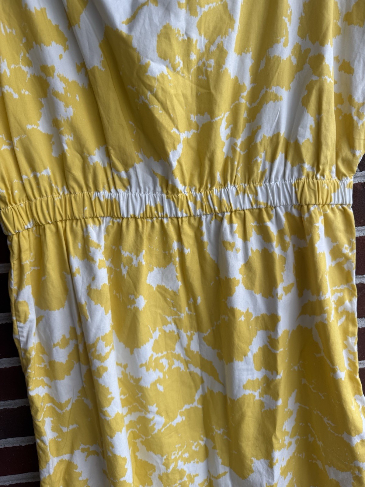 Gap Maternity Dress Size Small Cap Sleeve White And Yellow
