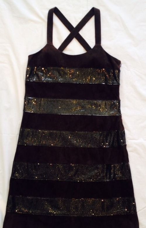 NEW***HAUTE HIPPIE**Brown Suede w/ chains Dress**Small**$2595