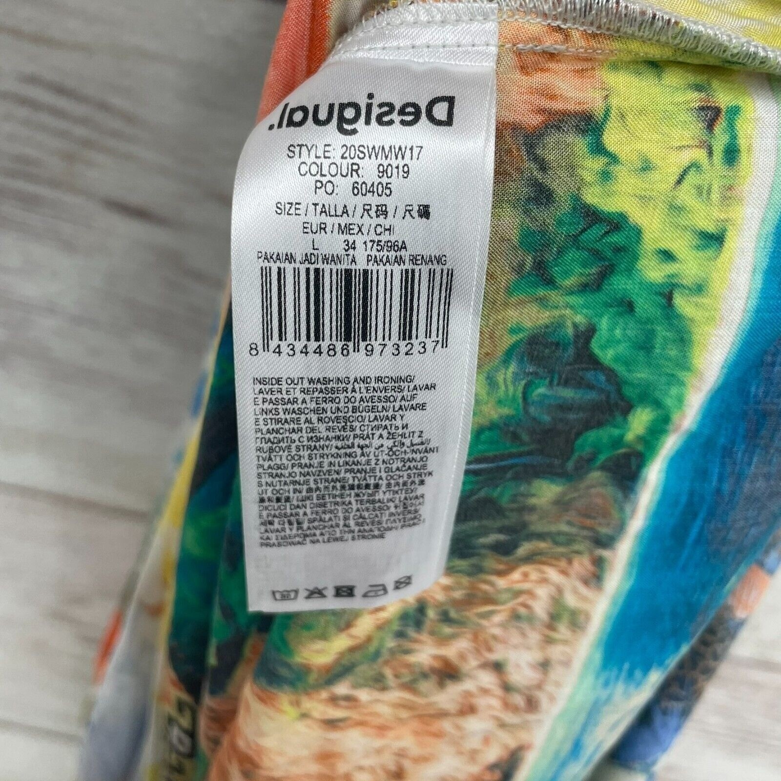 Desigual Vest Eco Beach Hawai Patchwork Tropical Safari Maxi Dress NWT L
