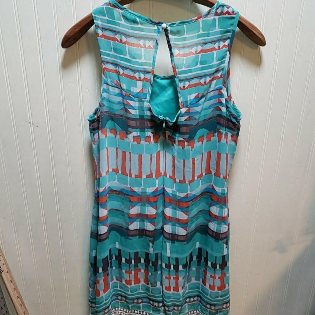 Speechless Dress Juniors 9 Multicolor Geometric Sleeveless Round Neck Sundress