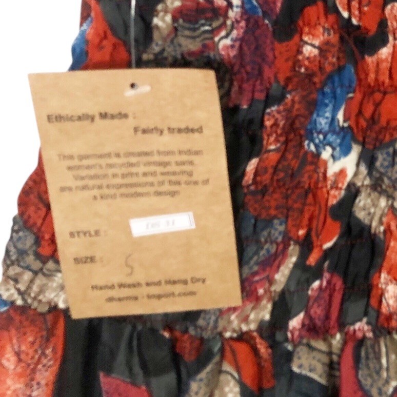 DHARMA Small Trading Floral MIDI Halter Dress Silk Blend Lightweight Unlined NWT