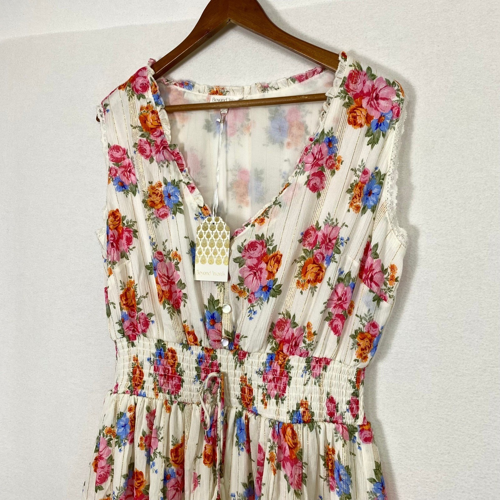 Anthropologie Beyond Words 2X Maxi Dress Cottagecore Romantic Coquette Feminine