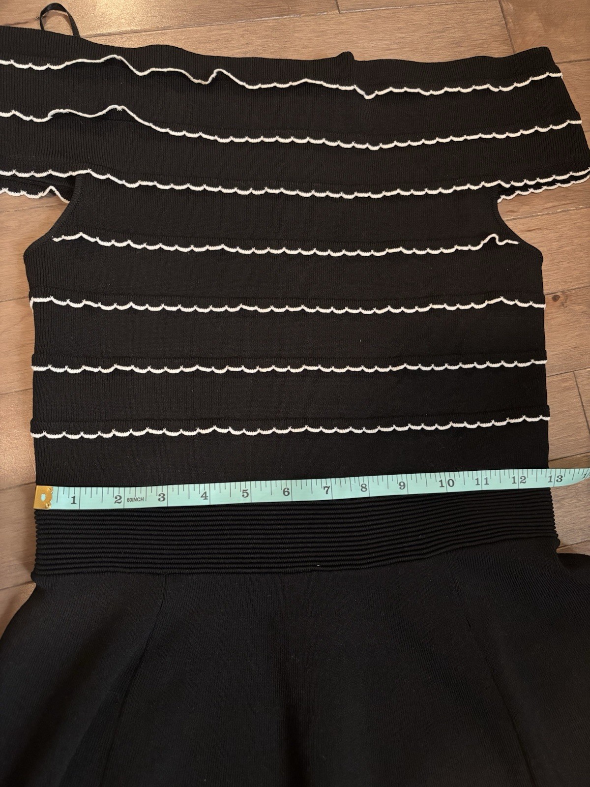 Ted Baker A-Line Small Black White Skater Mini Dress Maisie