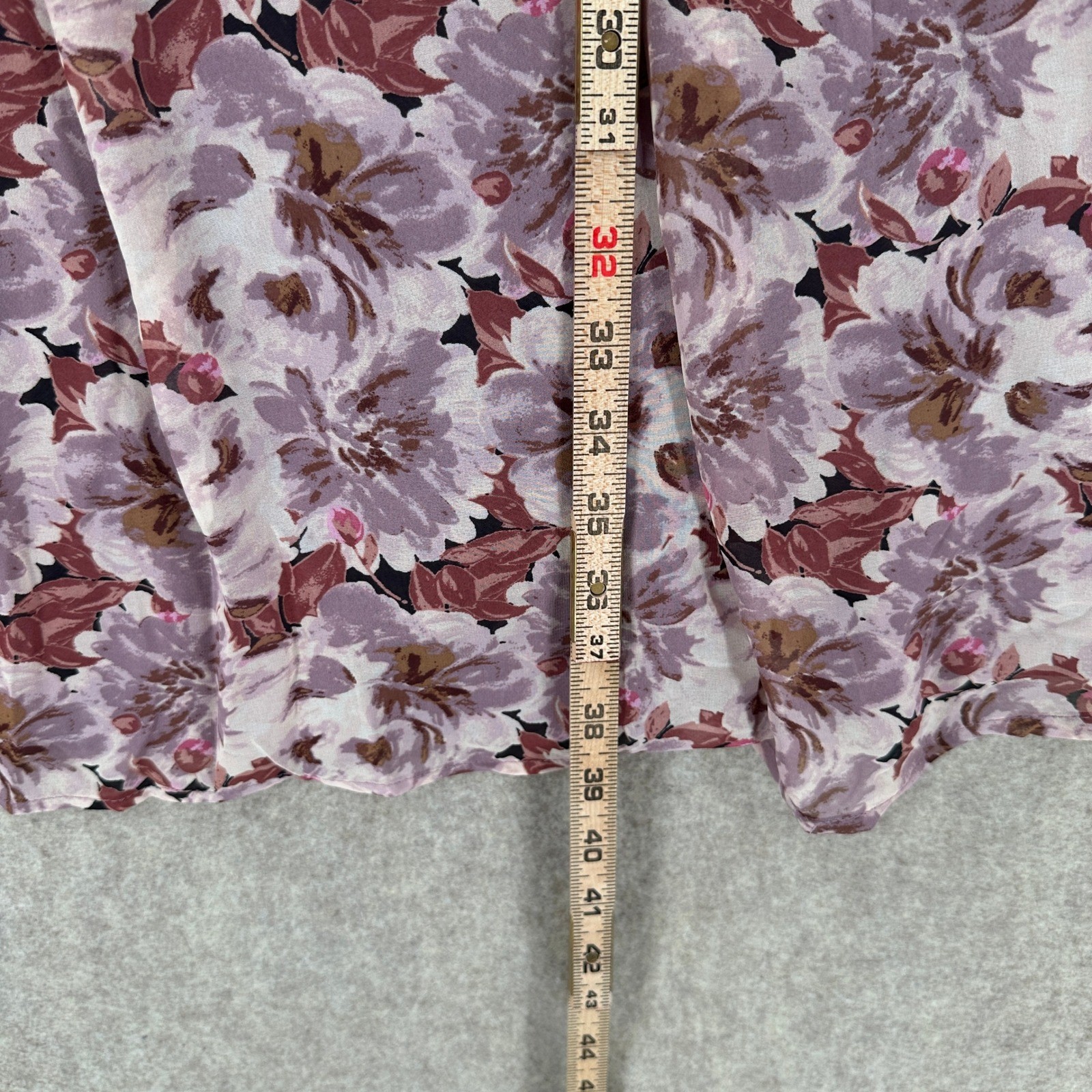 LC Lauren Conrad Chiffon Shift Dress 2X Purple Floral Pintuck Ruffle