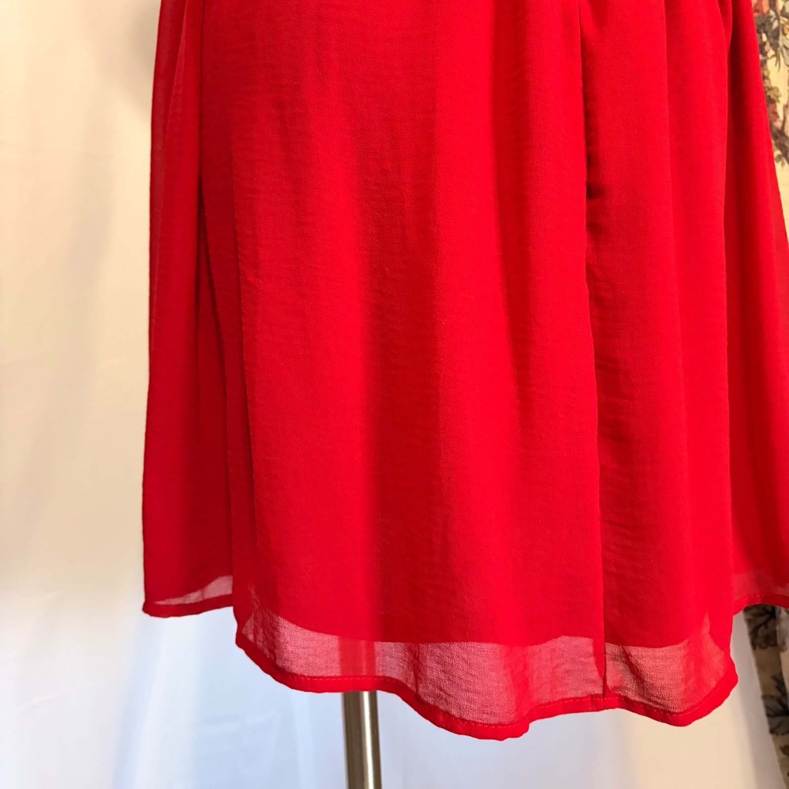 Lulus Stunning Red Halter minidress with a Plunging Neckline Open Back