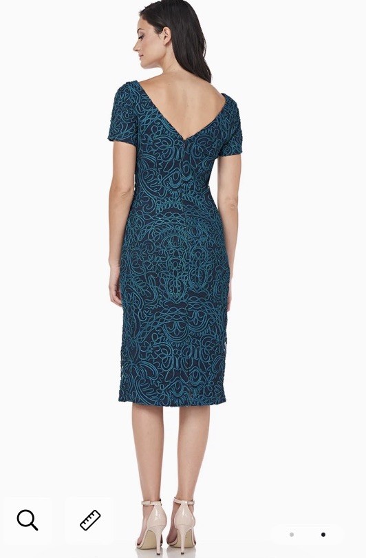 NWT JS Collection V – Soutache Jade Embriodered Cocktail Dress 8P