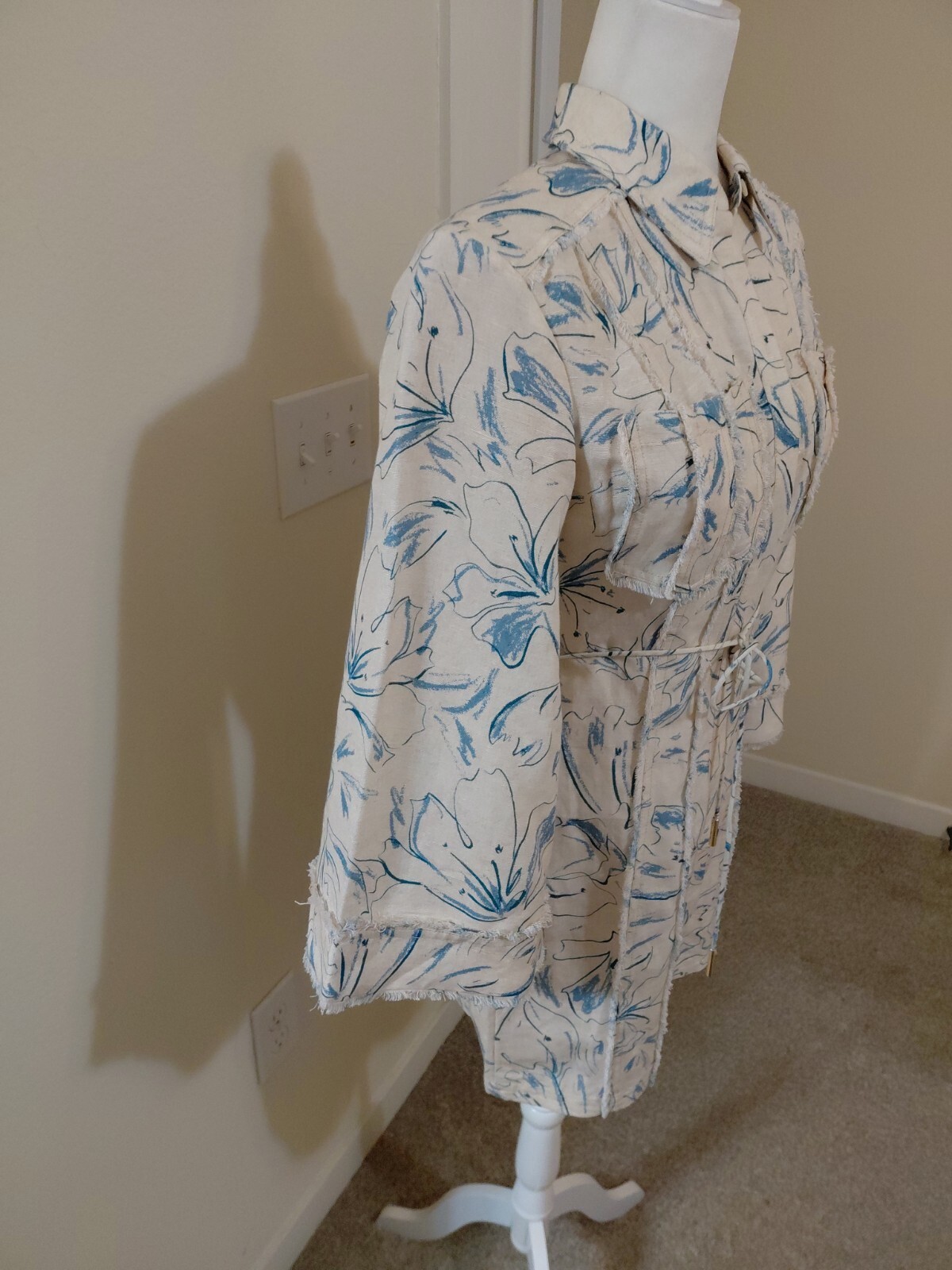 Significant Other Ansel Printed Linen Blend Mini Shirt Dress SZ 2 EUC #263