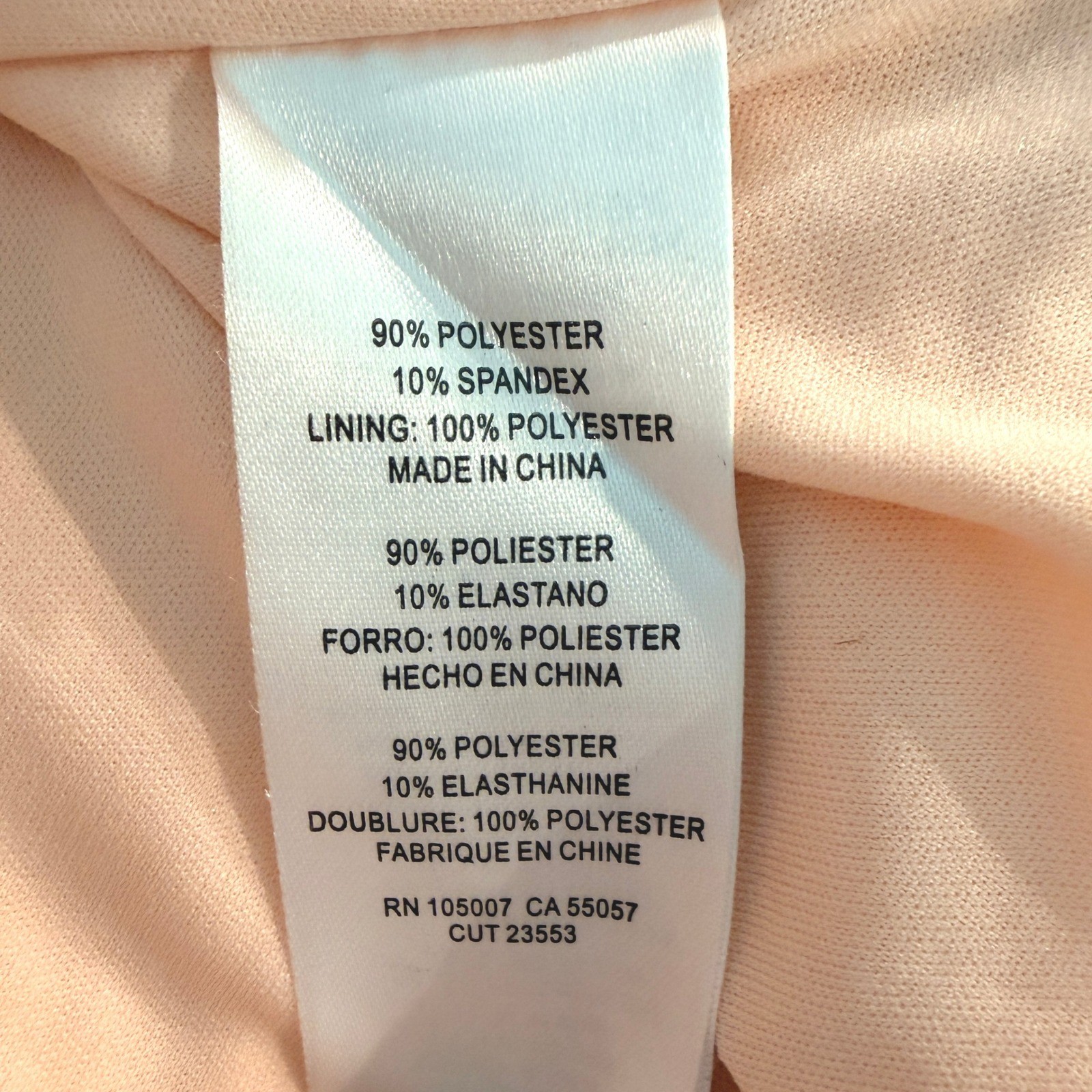 Peach Beaded Halter Ruffle Mermaid Hem Cocktail Dress Women Size M