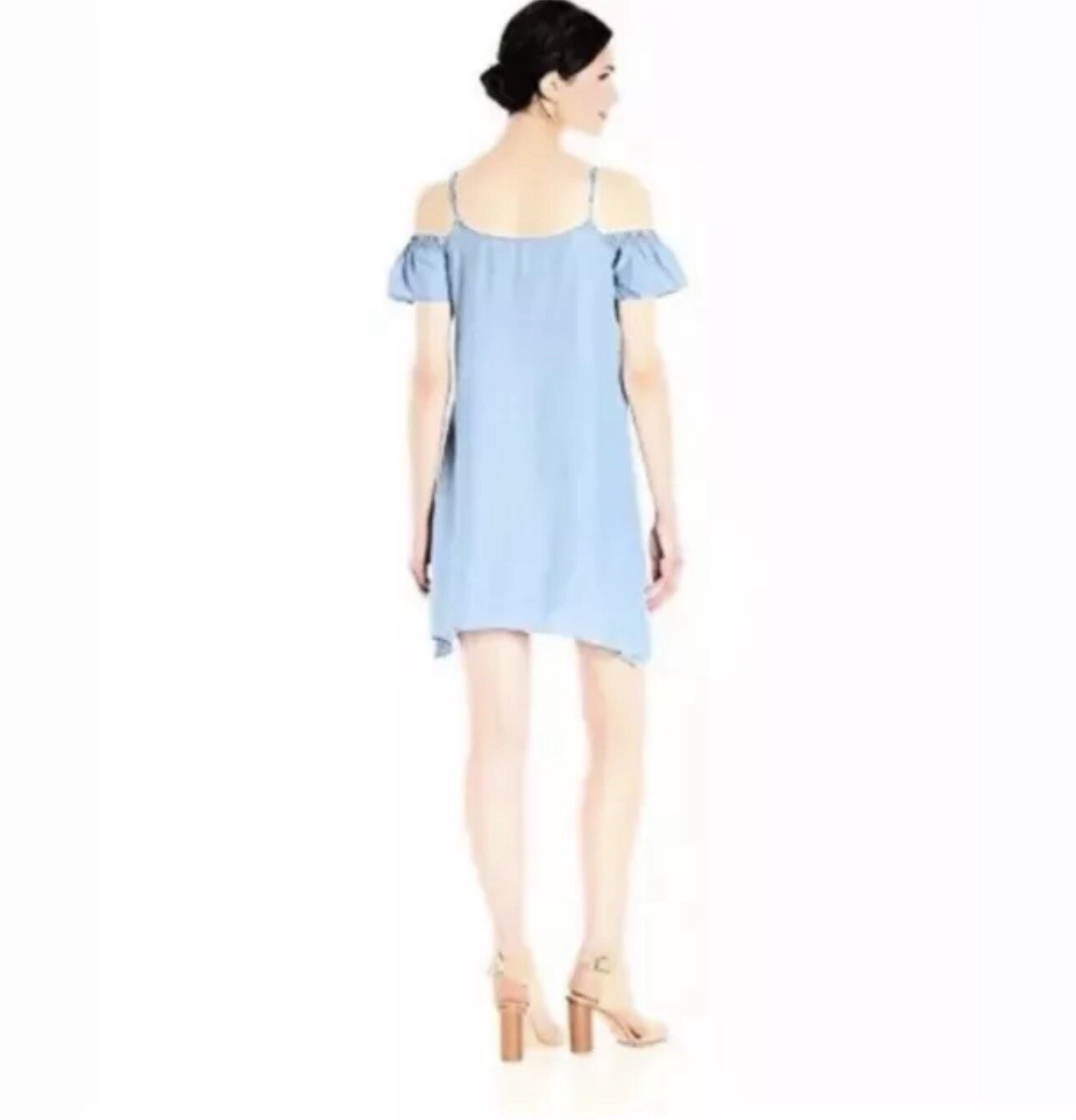 Jessica Simpson Denim Chambray Cold Shoulder Dress Size Large