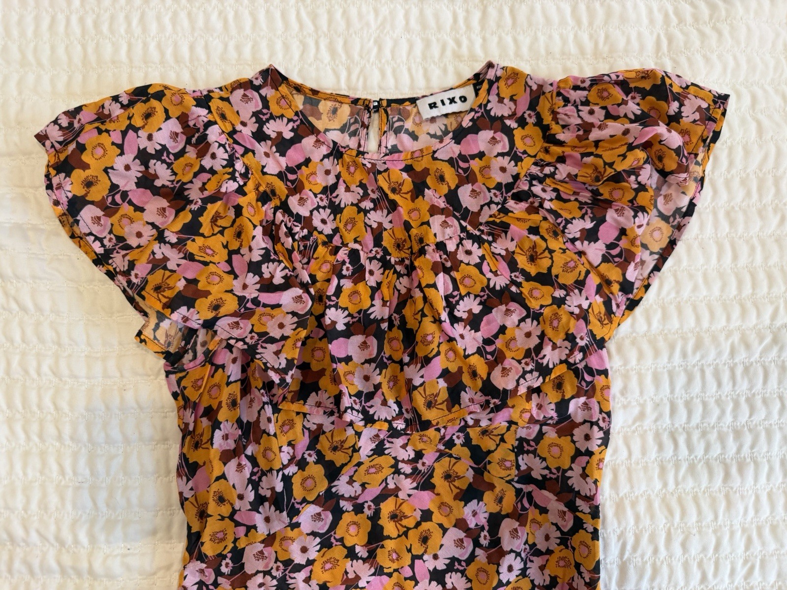 Rixo Floral Silk Blend Maxi Dress Size XXS/US 2