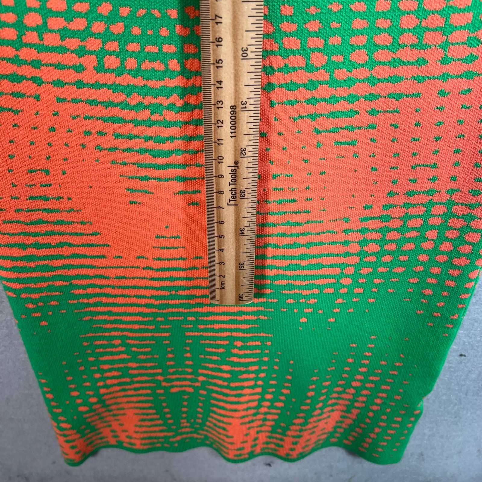 Hera Collection Womens Medium Green & Orange Bodycon Maxi Dress Spaghetti Straps