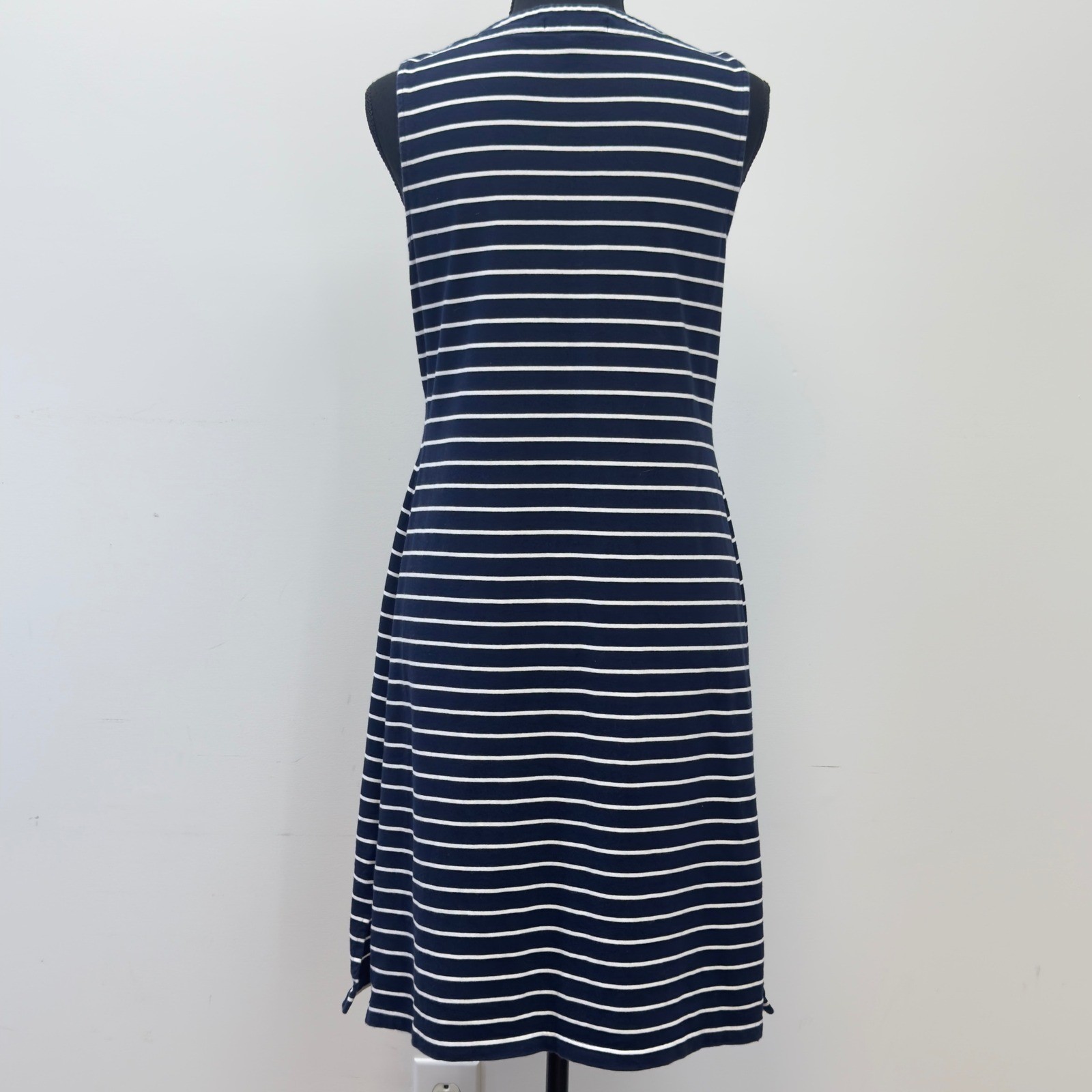 Lauren Ralph Lauren Striped Sleeveless Knit Dress Rope Tie Detail Size Medium