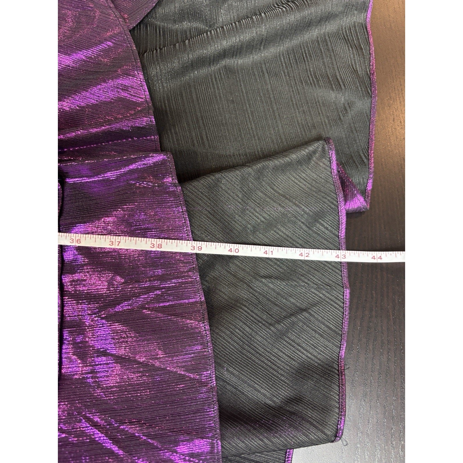NWT Retrofete Flora Maxi Wrap Dress Purple Metallic Size Large TT-1952 Plisse
