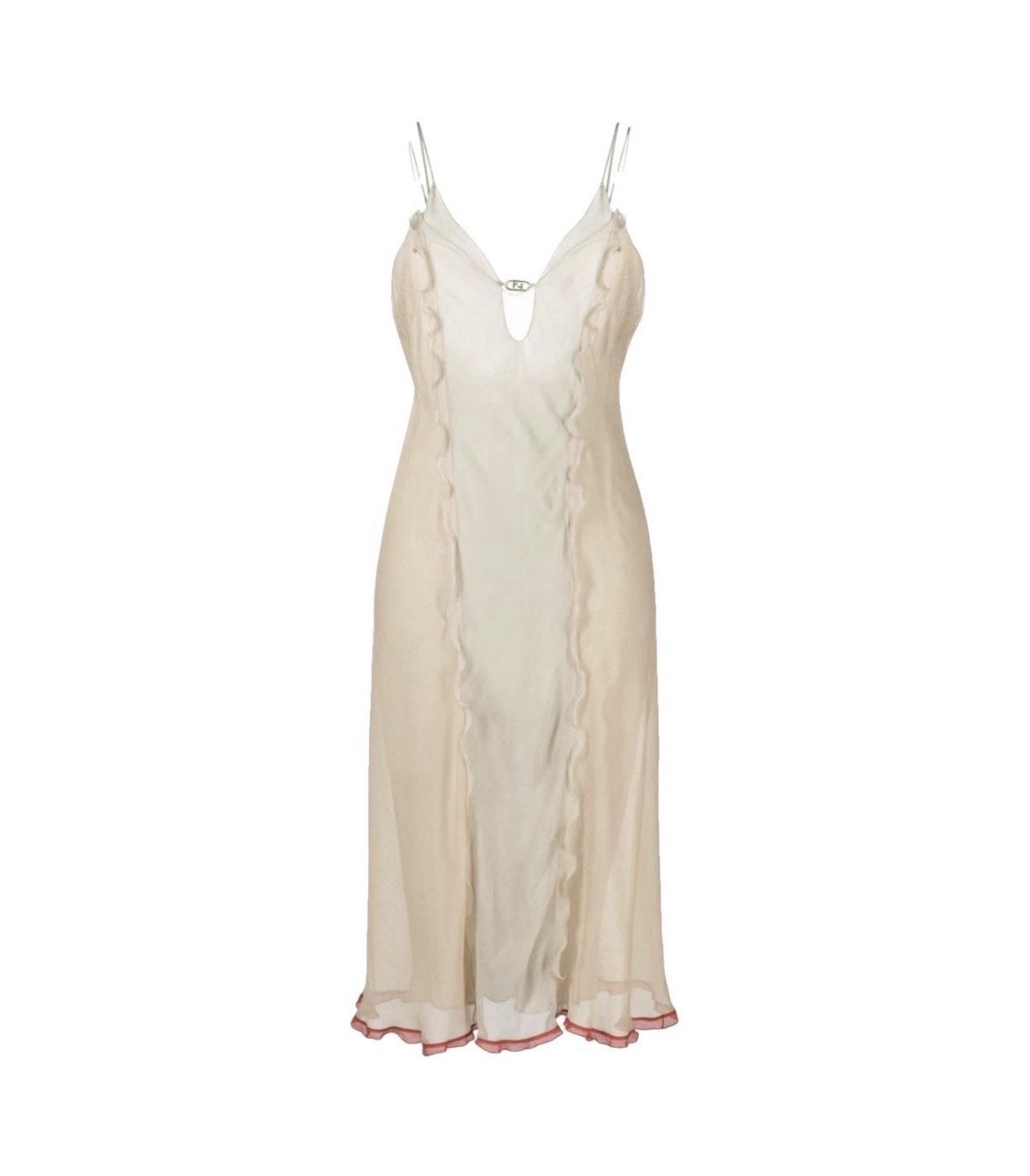 Rare Fendi Silk 2 Part Dress Midi Trending Designer Gown