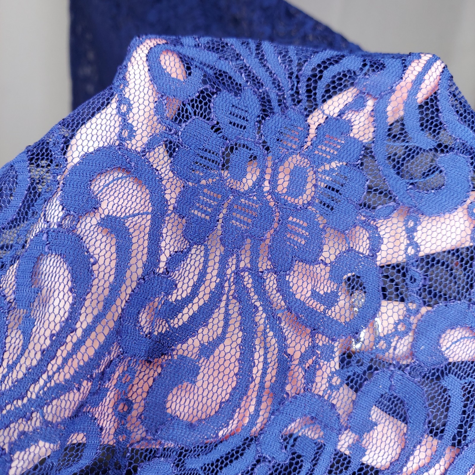 All That Jazz 90s Lace Dress 9/10 Button Sheer Navy Empire Maxi Whimsigoth Prom