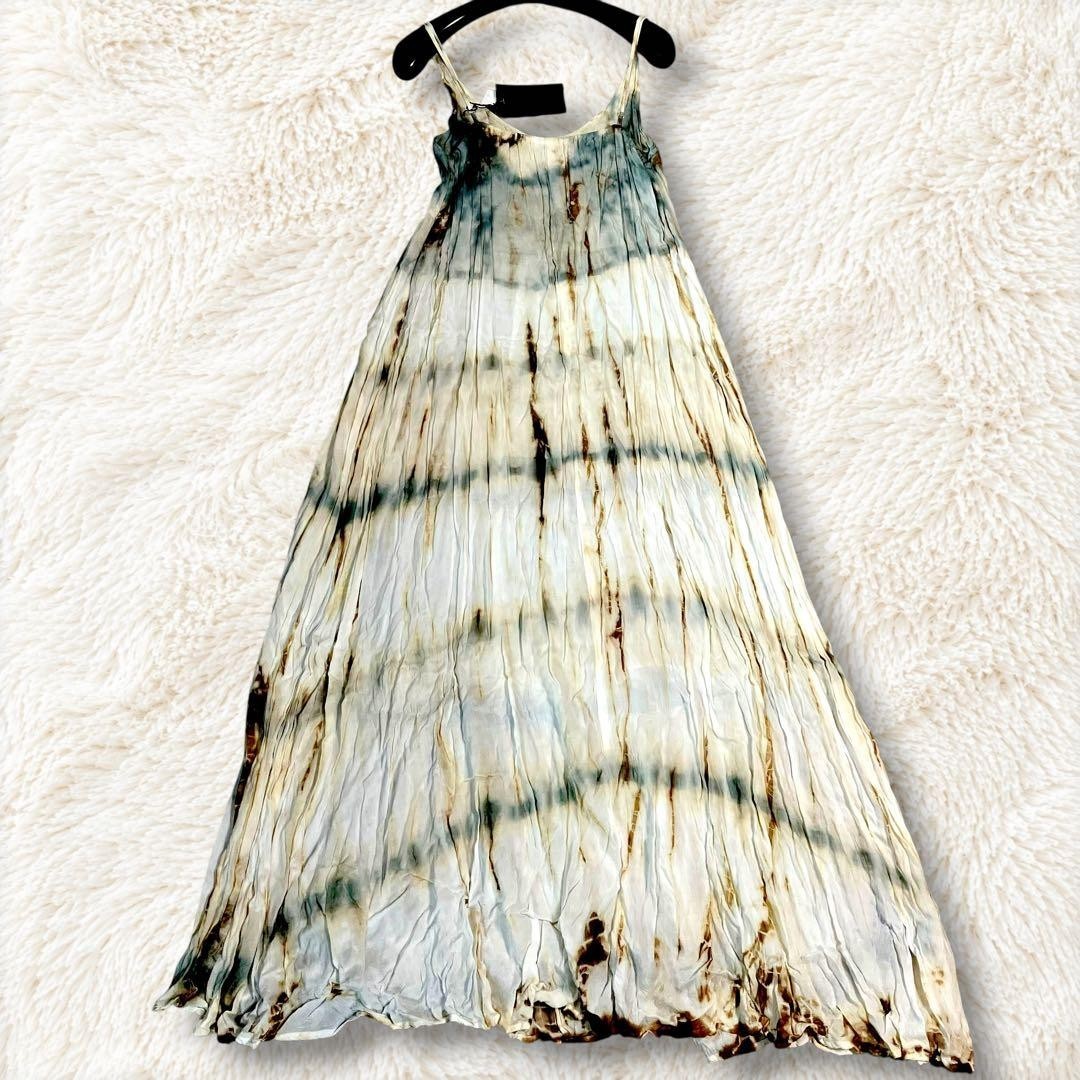 GOA Tie Dye Rayon Maxi Dress Sleeveless Free Size NWT Japan 1311Z
