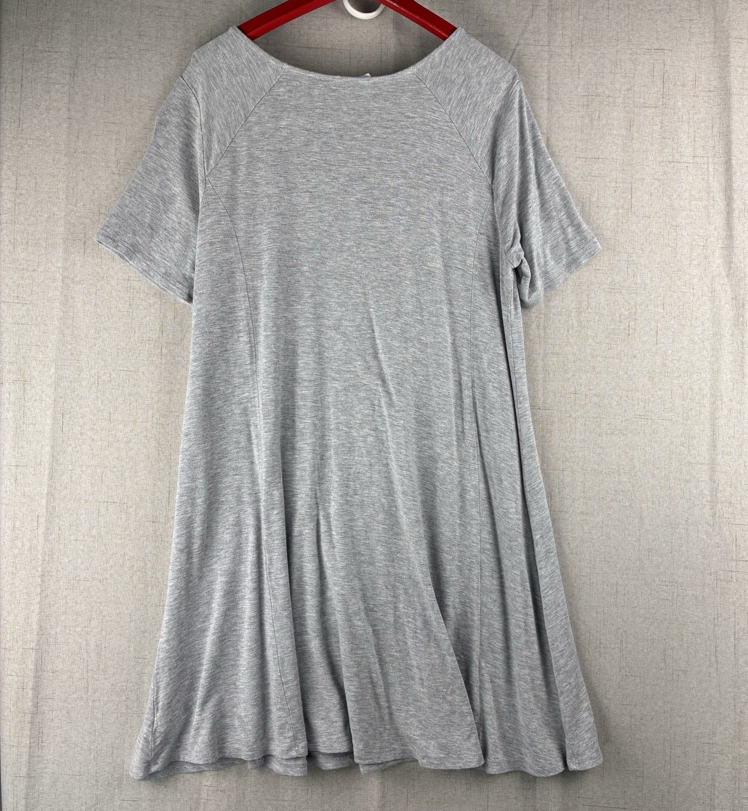 Double Zero Gray Dress L Stretch Jersey Swing Comfy Feminine Awesome Butter Soft