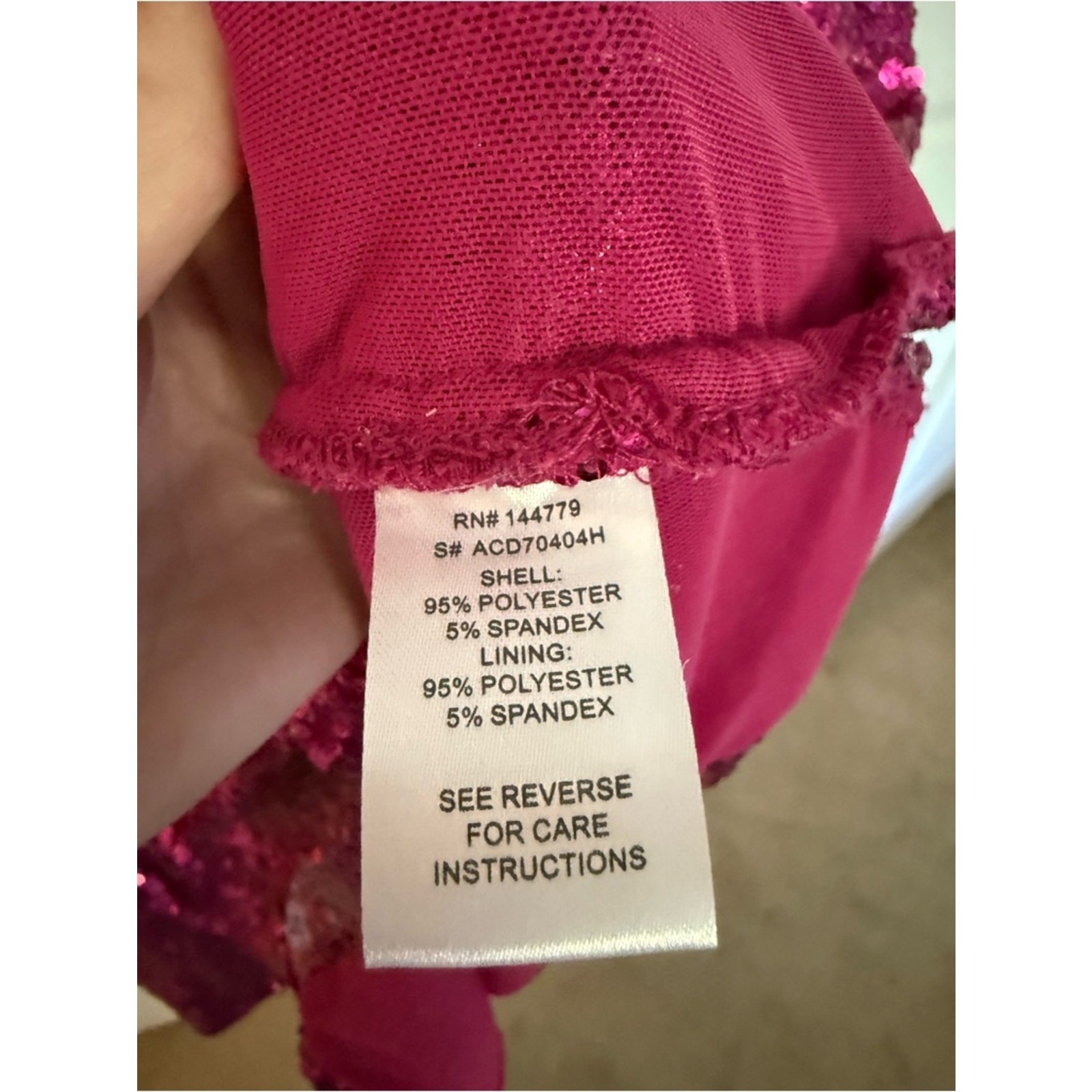 12th Tribe Hot Pink Sequin Long Sleeve Shirt Dress Collared Button Down Medium
