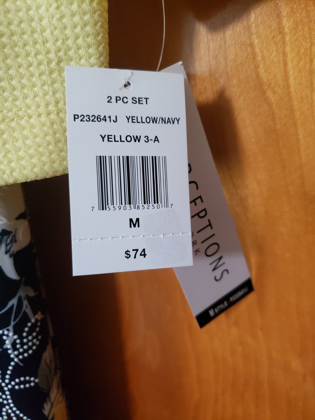 Perceptions NY 2-Pc Dress & SS Jacket Yellow/Black Floral NWT Med