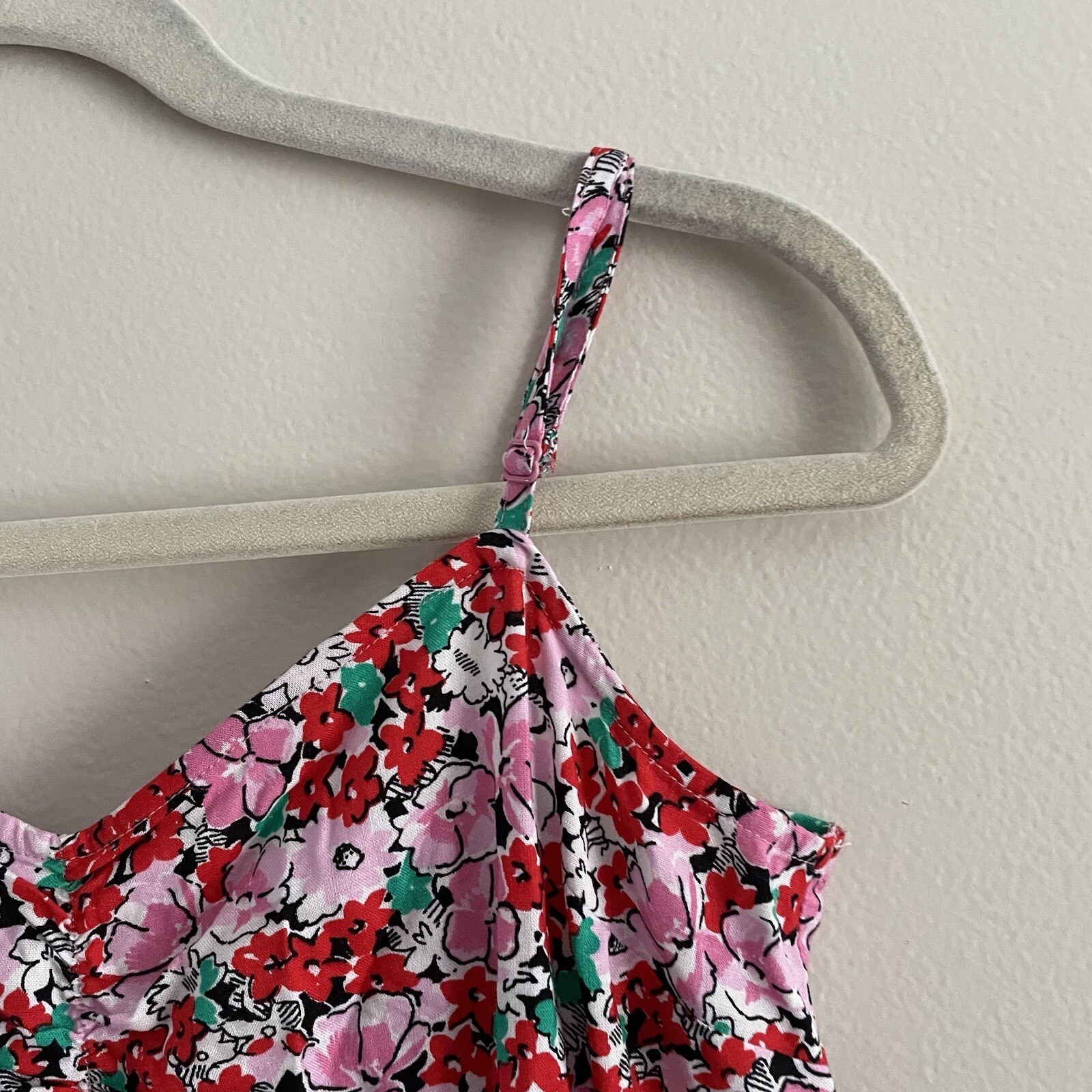 Miss Selfridge Women SZ 4 Multicolor Floral Adjustable Strap Sundress NWT