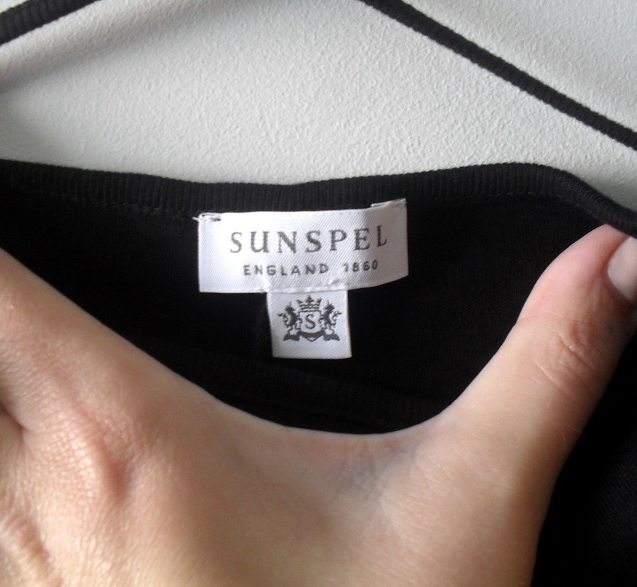 SUNSPEL – Long Strap Dress Interlock Black Cotton Size 2 = 38