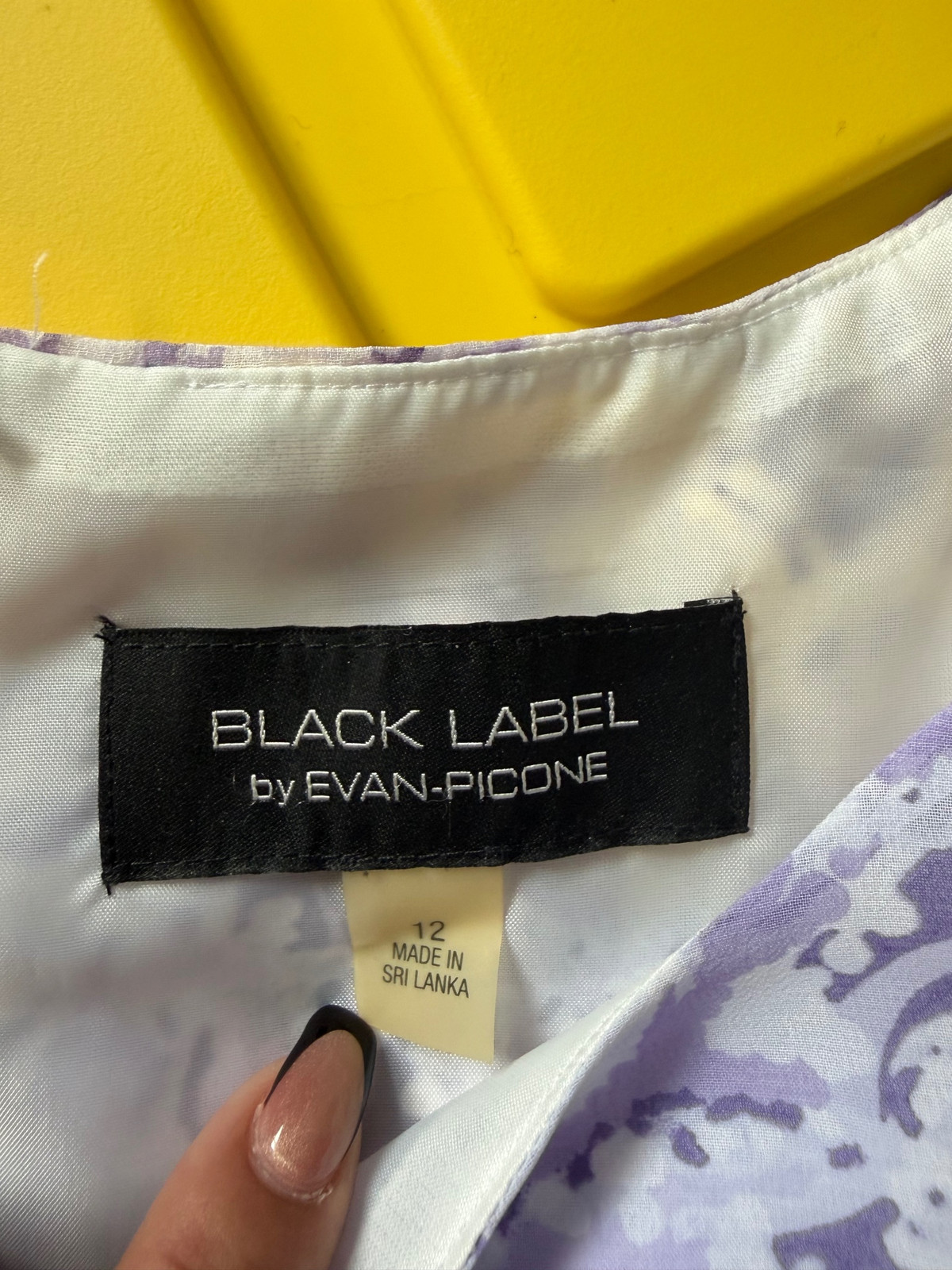 1990s Vintage Supermodel White & Purple Paisley Cotton Dress Size M