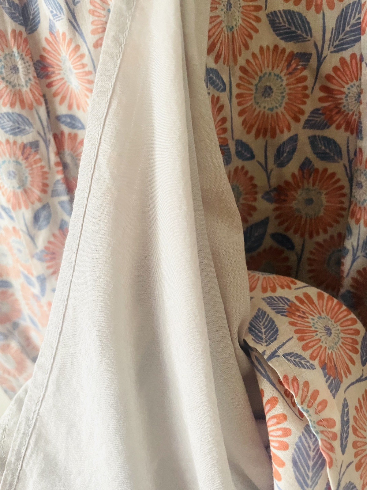 💝 Seasalt ” PICNIC SPOT ” Dress Size 18 Grey Orange Floral Print