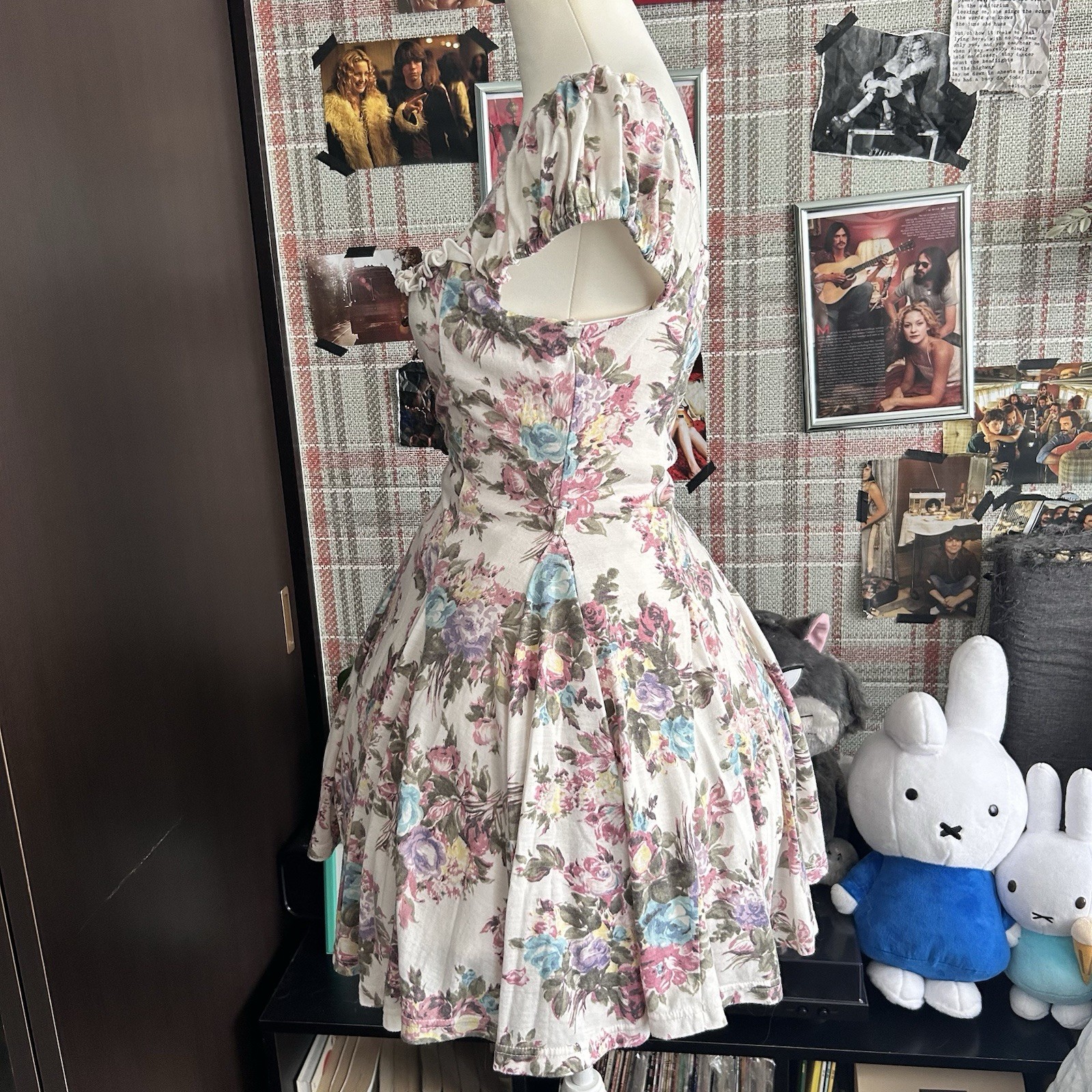Rare LIZ LISA Vent Collection Puff Sleeve Floral Dress Square Neck Lolita