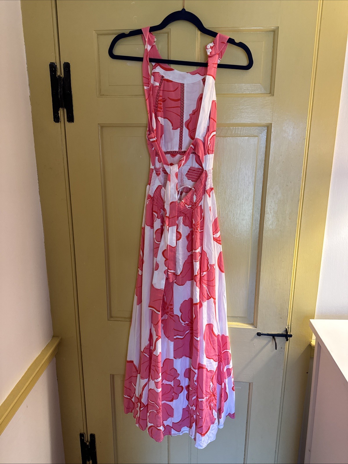 Anthropologie Able the Label Azalea Open Back Floral Halter Maxi Dress XSmall