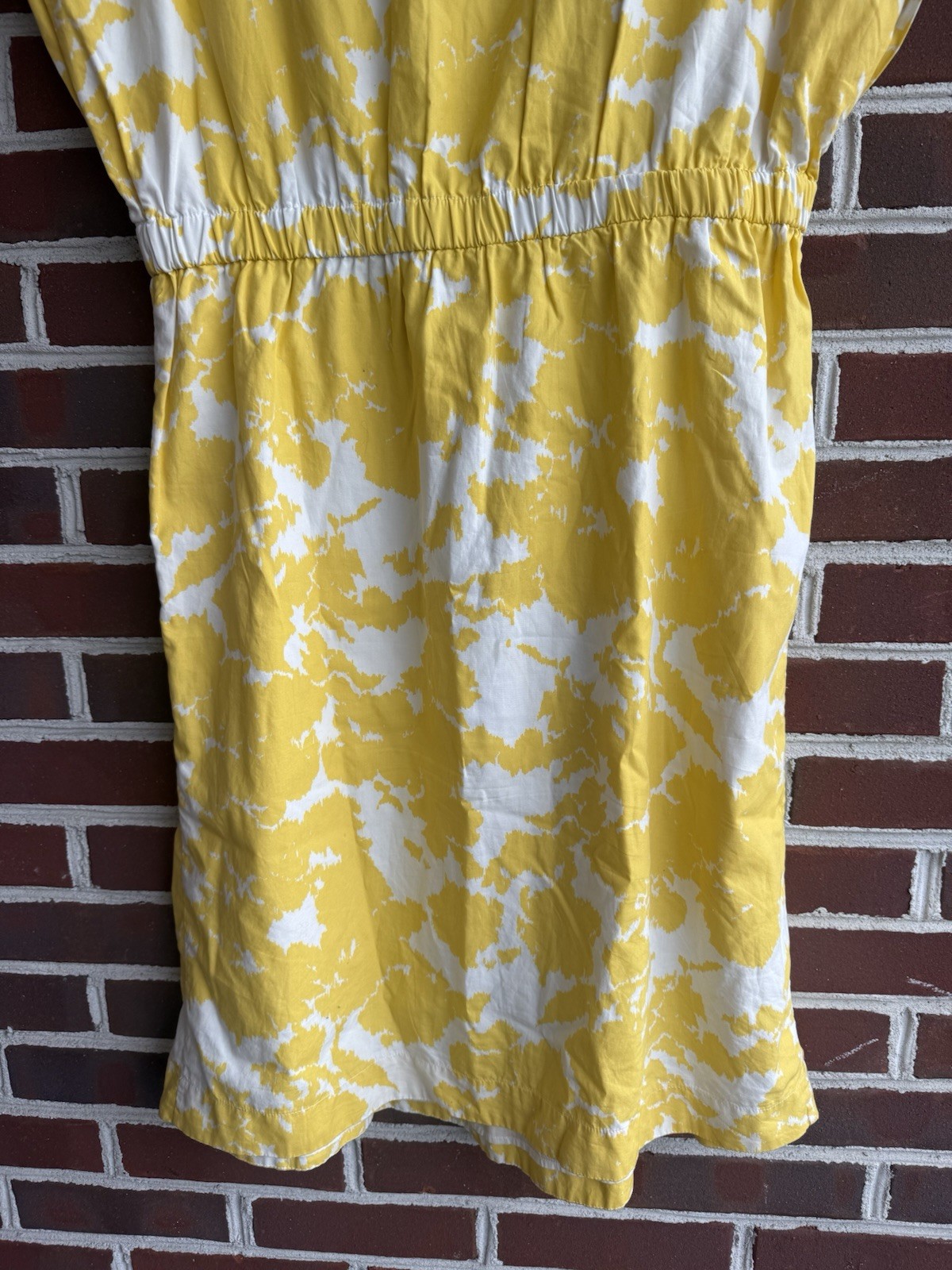 Gap Maternity Dress Size Small Cap Sleeve White And Yellow