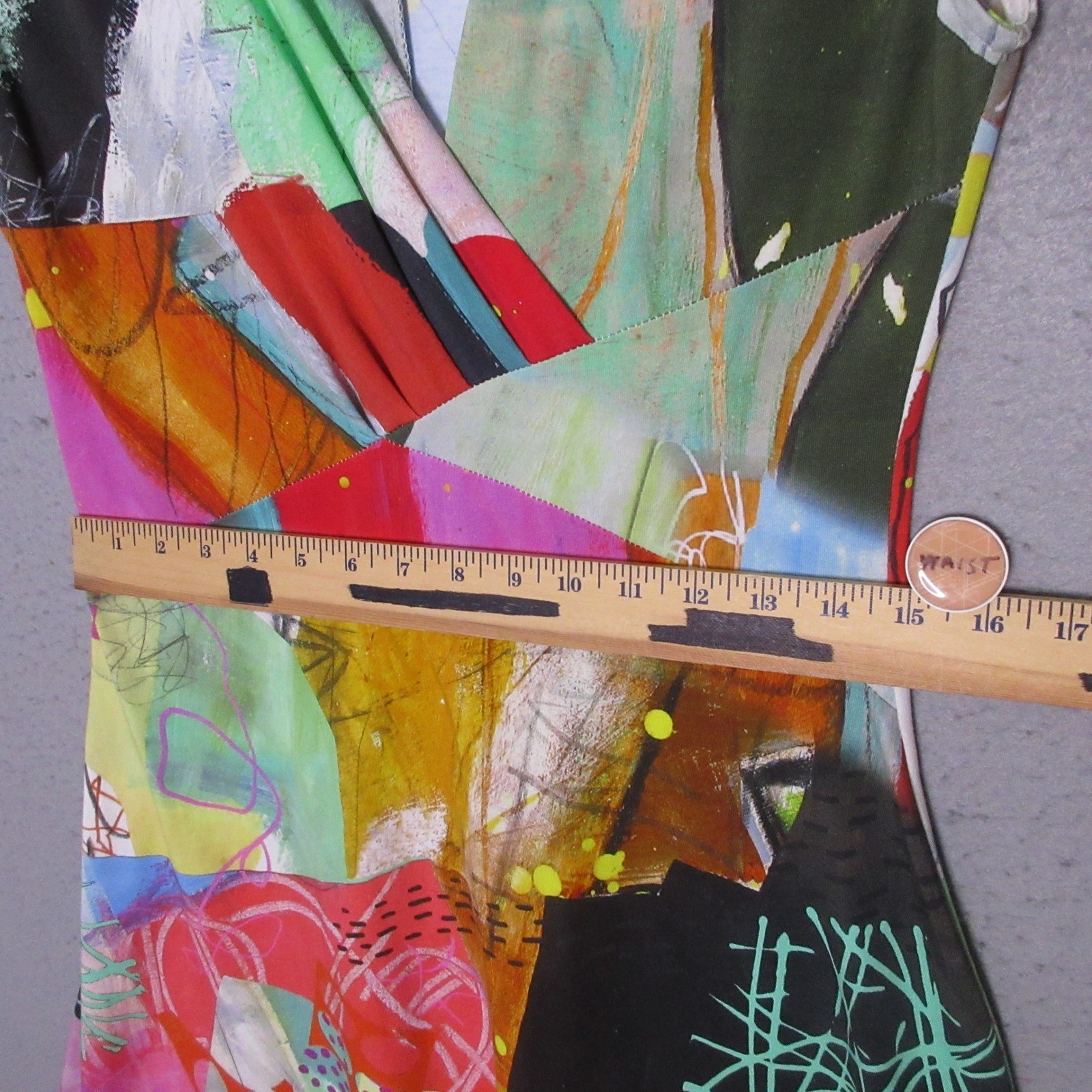 Simply Art by Dolcezza Dress Colorful Art to Wear Abstract Eclectic Statement
