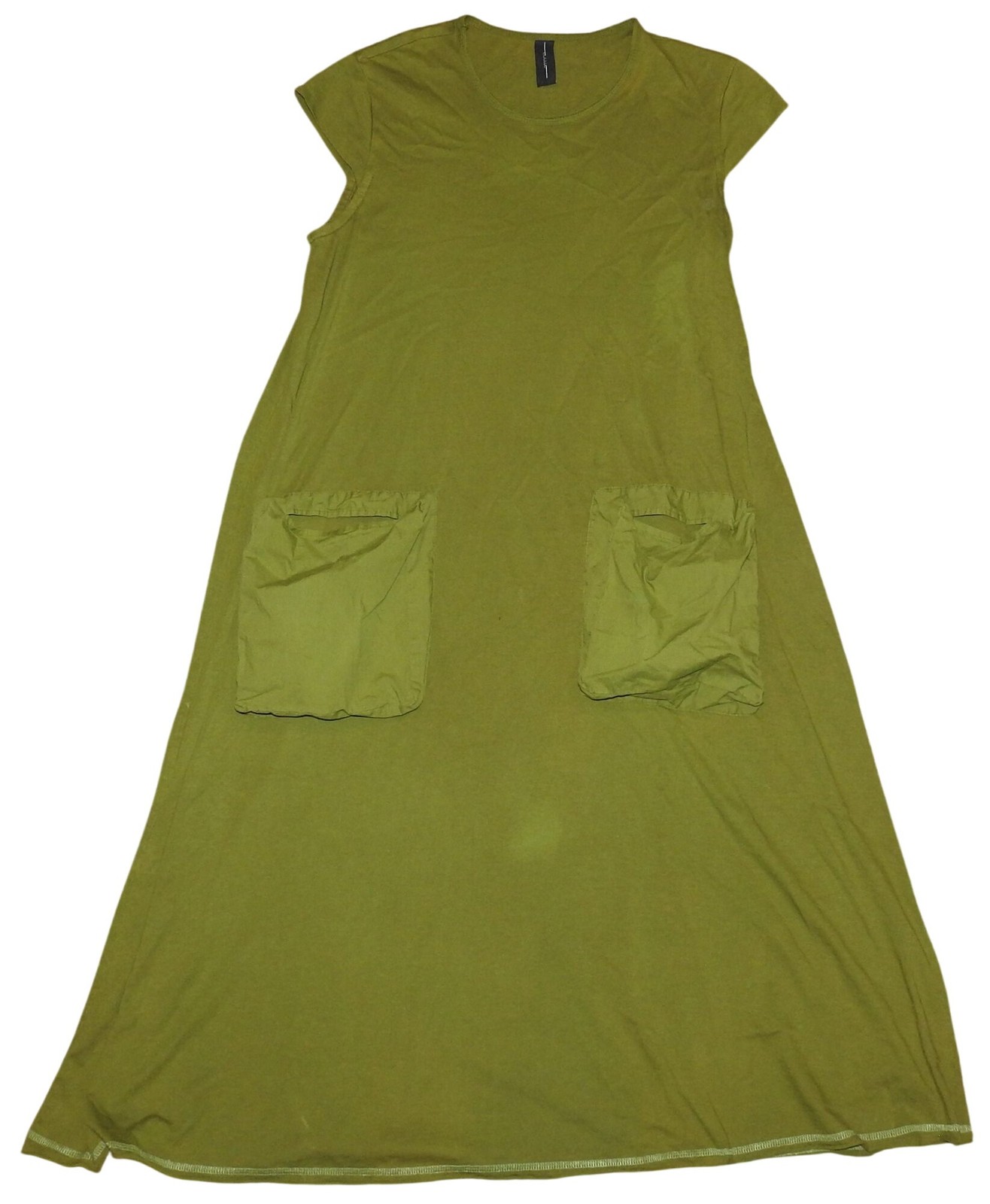 Amma Green Soft Sleeveless Cotton T-Shirt Dress Women’s Size 1 Made in Israel