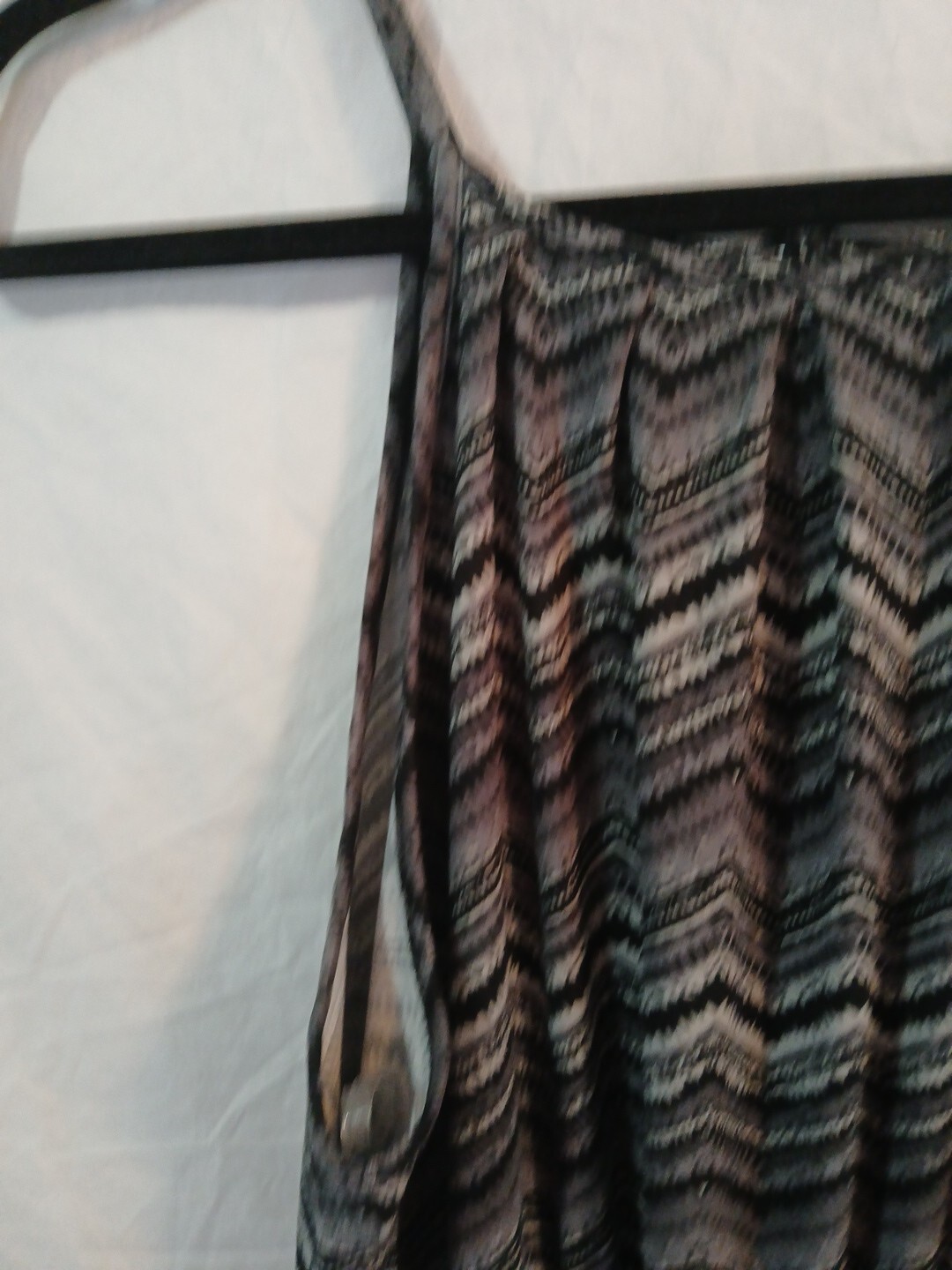 Sheila Rose Chevron Sun Dress Black-Grays Zig-Zag Womens Xlg Elastic Waist