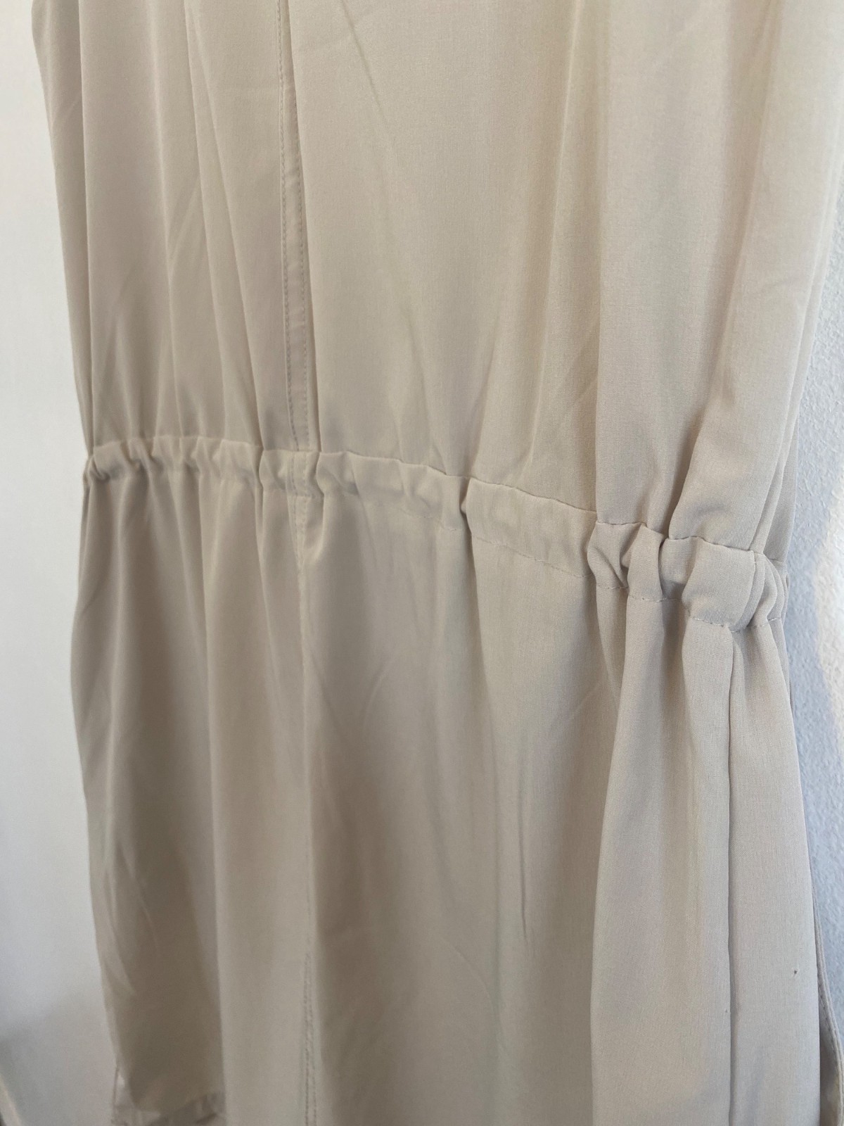 Mountain & Isles Sun Haven Sleeveless Dress W/ Pockets Beige Size L
