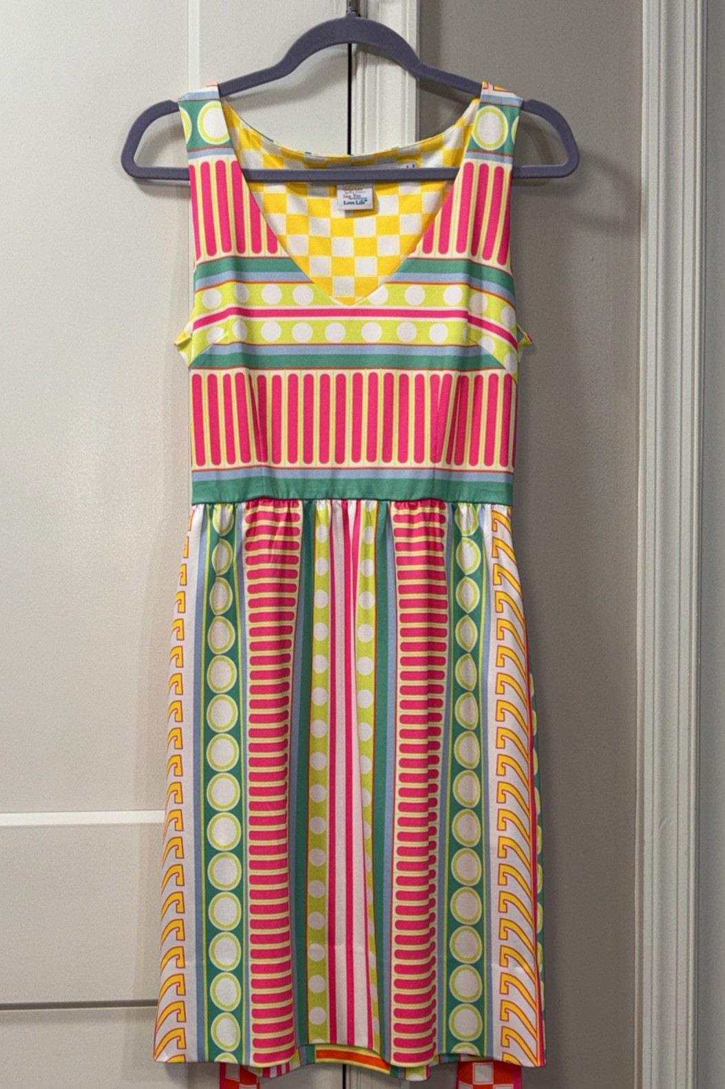Gretchen Scott Fiesta Girly Girl Dress Pink multicolor Resort wear SMALL