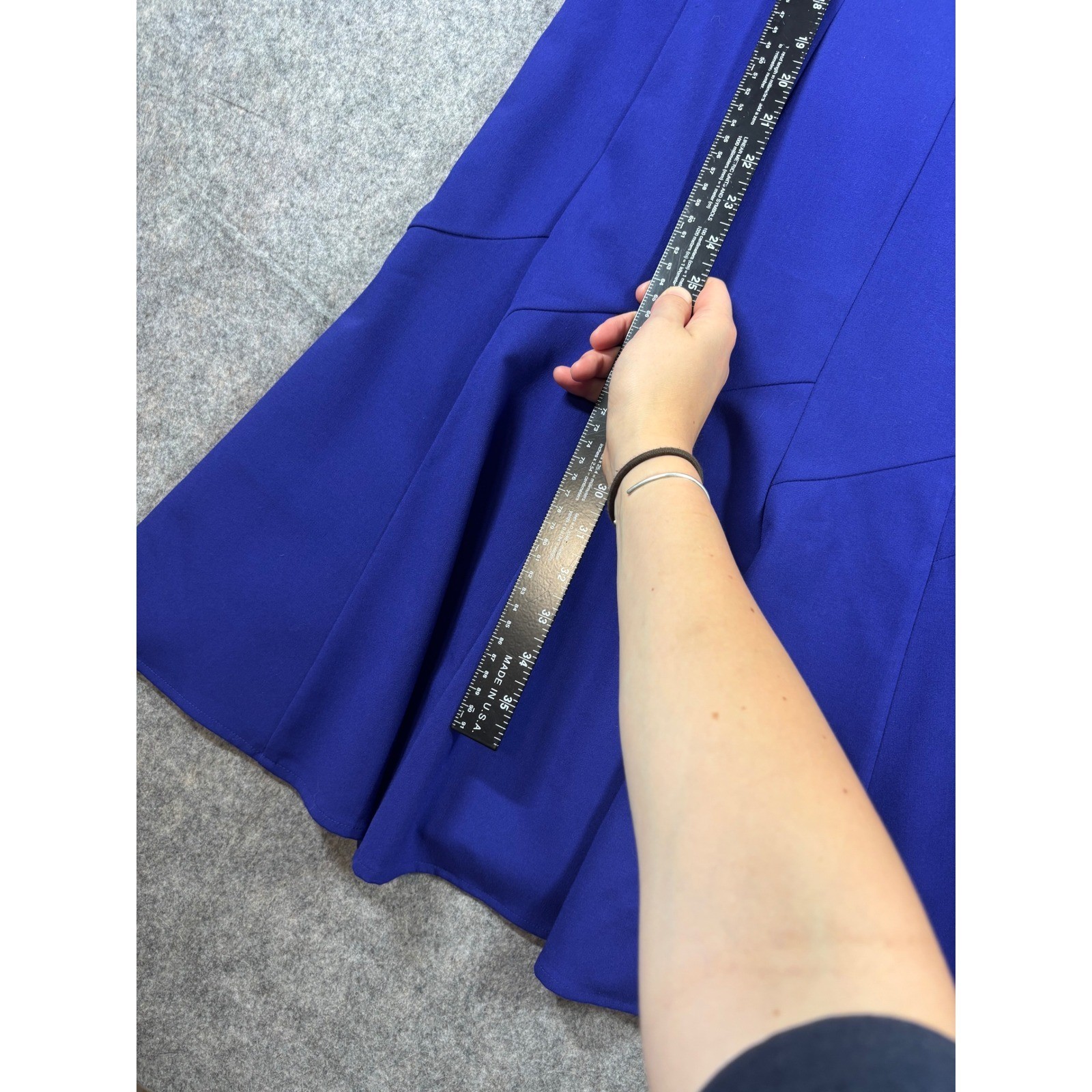 Calvin Klein Royal Blue Sleeveless Fit and Flare Pleated Skirt Dress Womens 14
