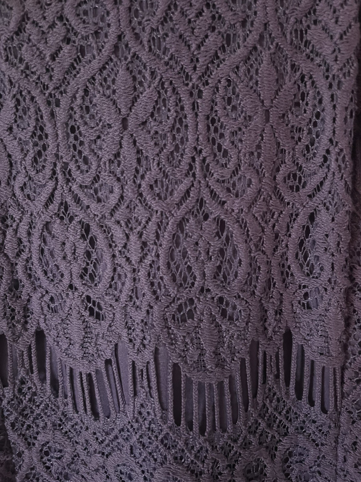 NWT Altar’d State Dark Purple Lace Halter-neck Skater Dress Lace Overlay Size S