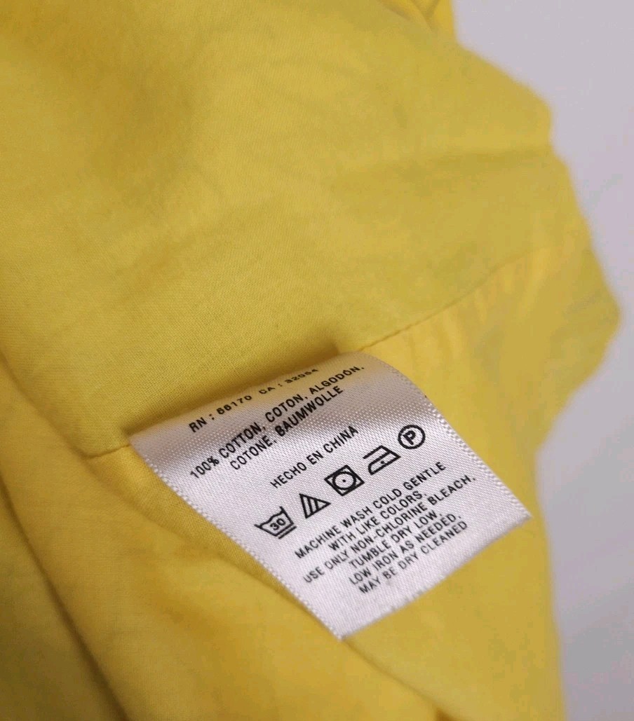 Anthropologie HD in Paris Size 4 Sun Soaked Yellow Gray Floral Shift Dress