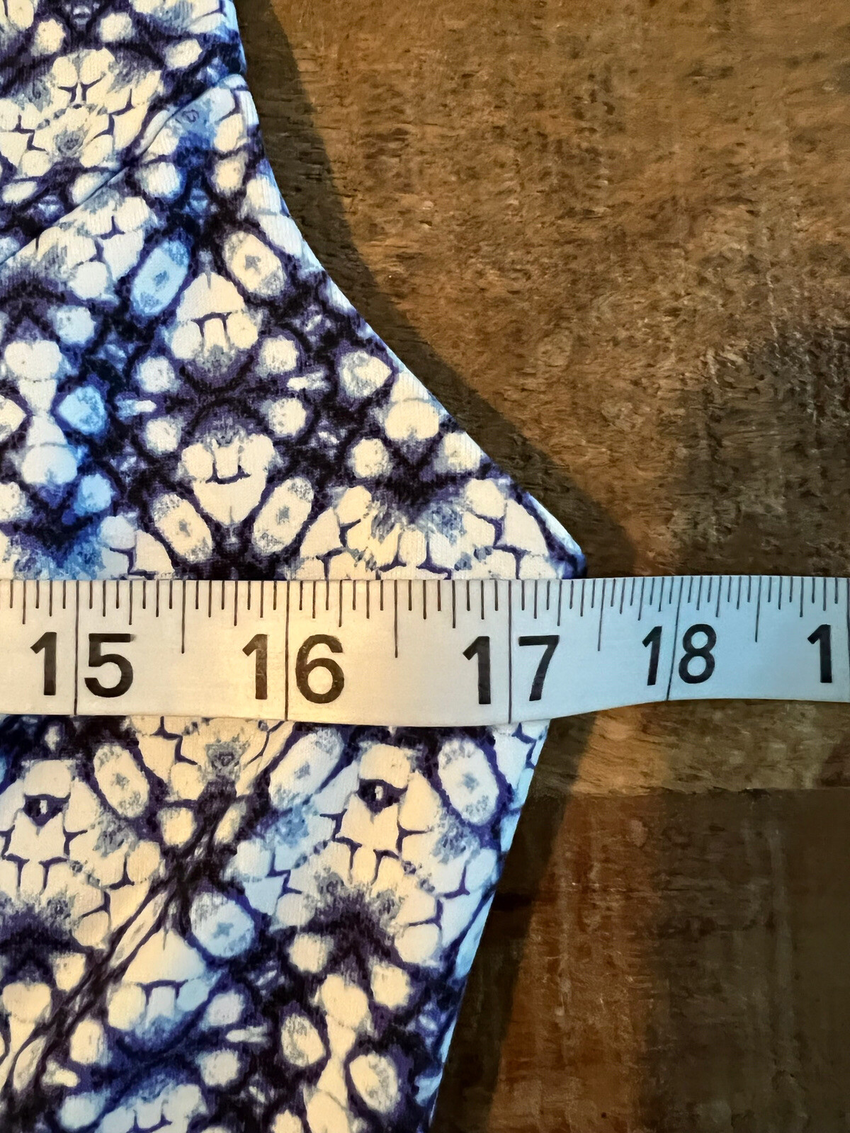 TITLE NINE Geometric Print Nylon Spandex Blend Knit Cross Back Dress Size S Golf
