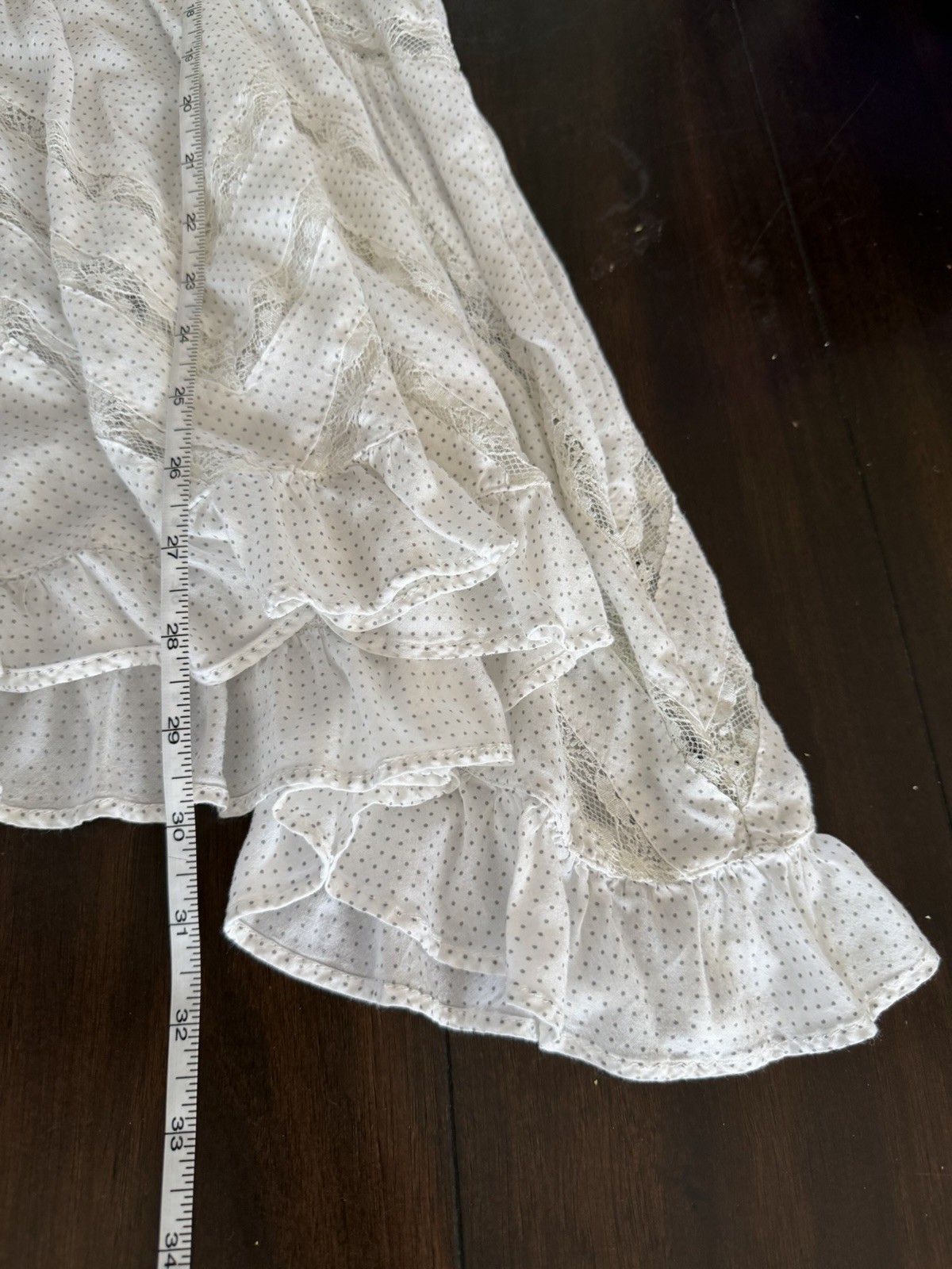 Intimately Free People XS Voile & Lace Polka Dot Sleeveless Slip Trapeze Dress