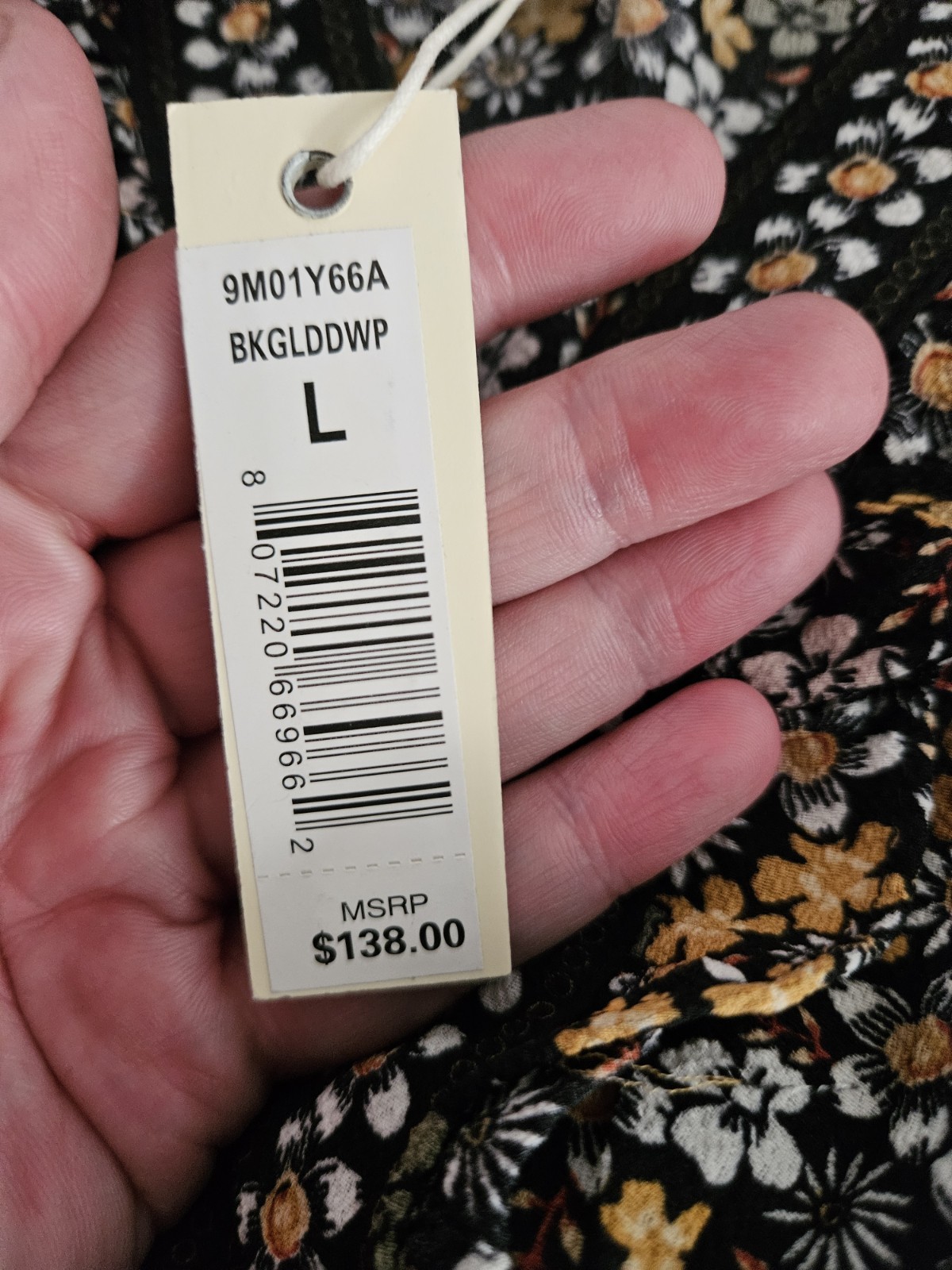 Max Studio Brown Black Floral Ruffle Maxi Dress VNeck Large Nordstrom New NWT!👗